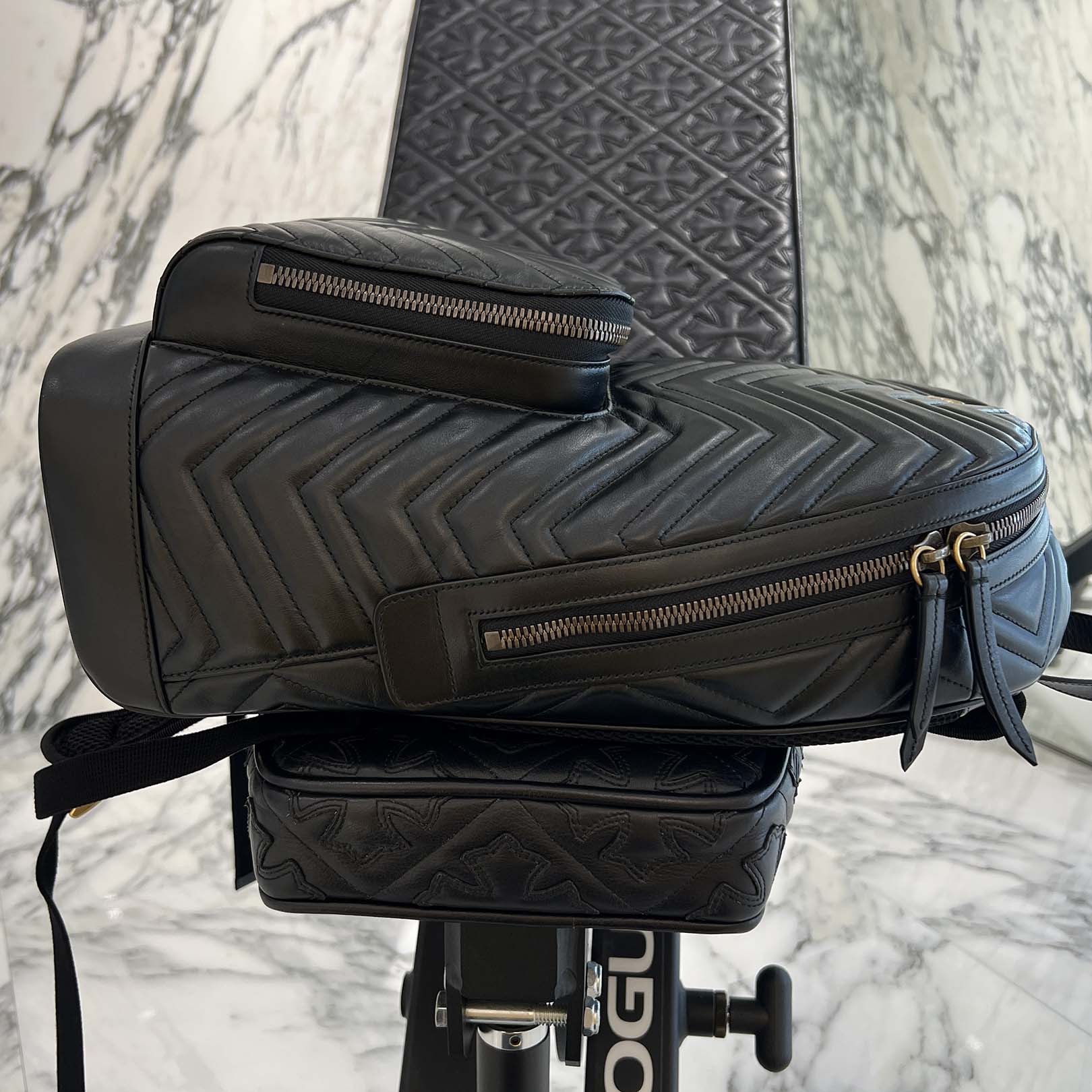 GUCCI GG Marmont Quilted Back Pack グッチ GGマーモント キルティングバッグパック
