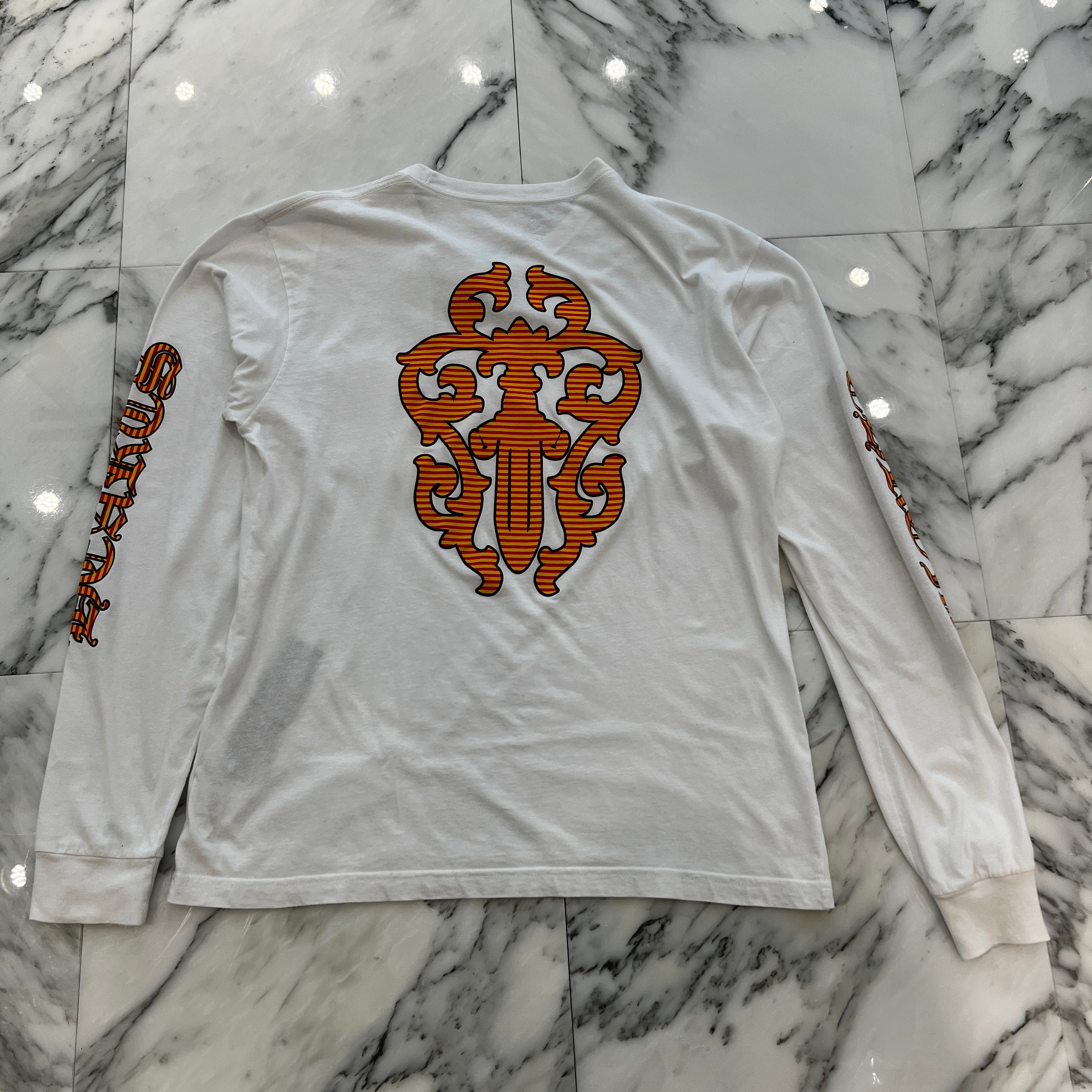 CHROME HEARTS Striped Vine Dagger Long Sleeve Tee Size L クロムハーツ ストライプ ヴァインダガー ロングスリーブTシャツ サイズL