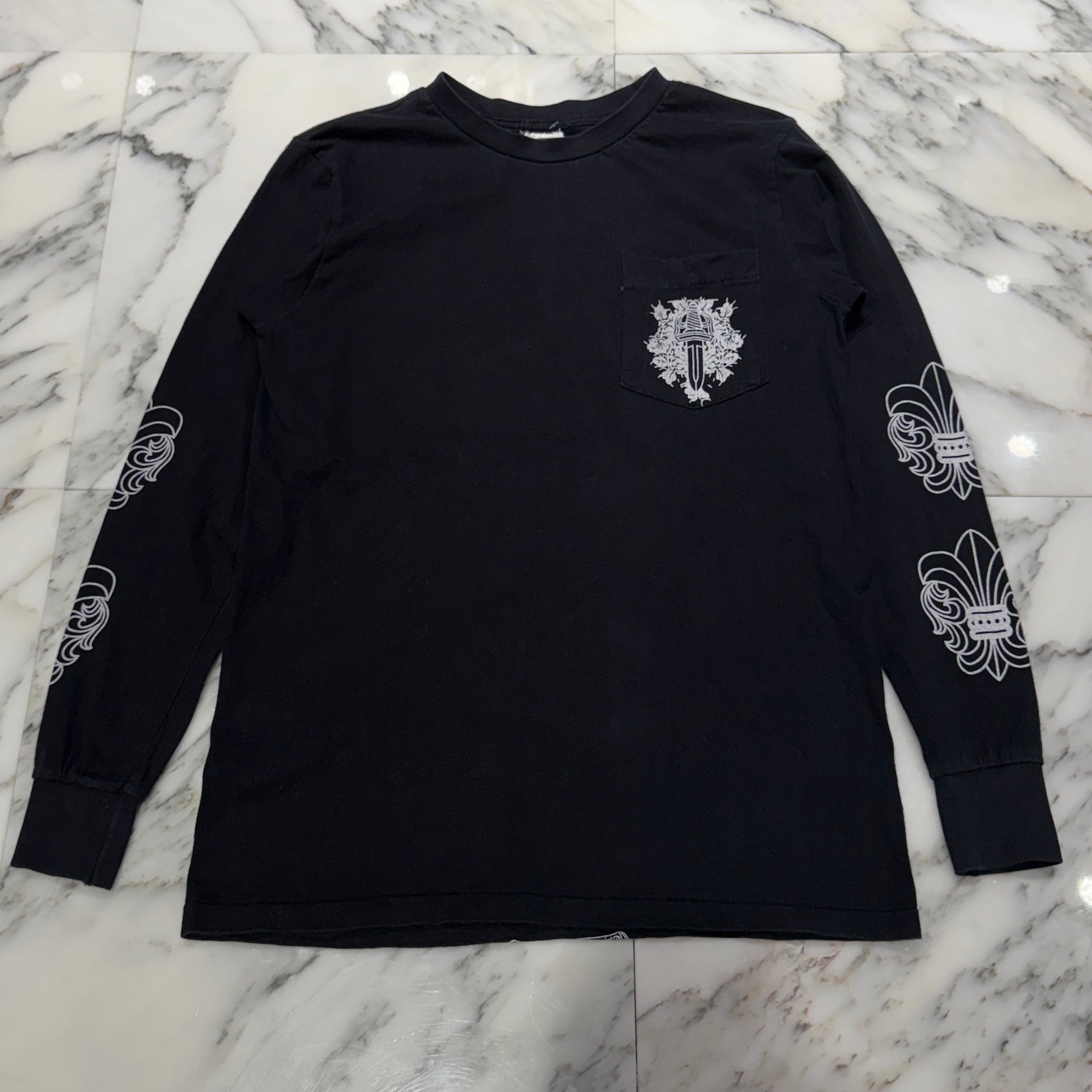 CHROME HEARTS Ultimo Horseshoe Fleur Print Long Sleeve Tee クロム