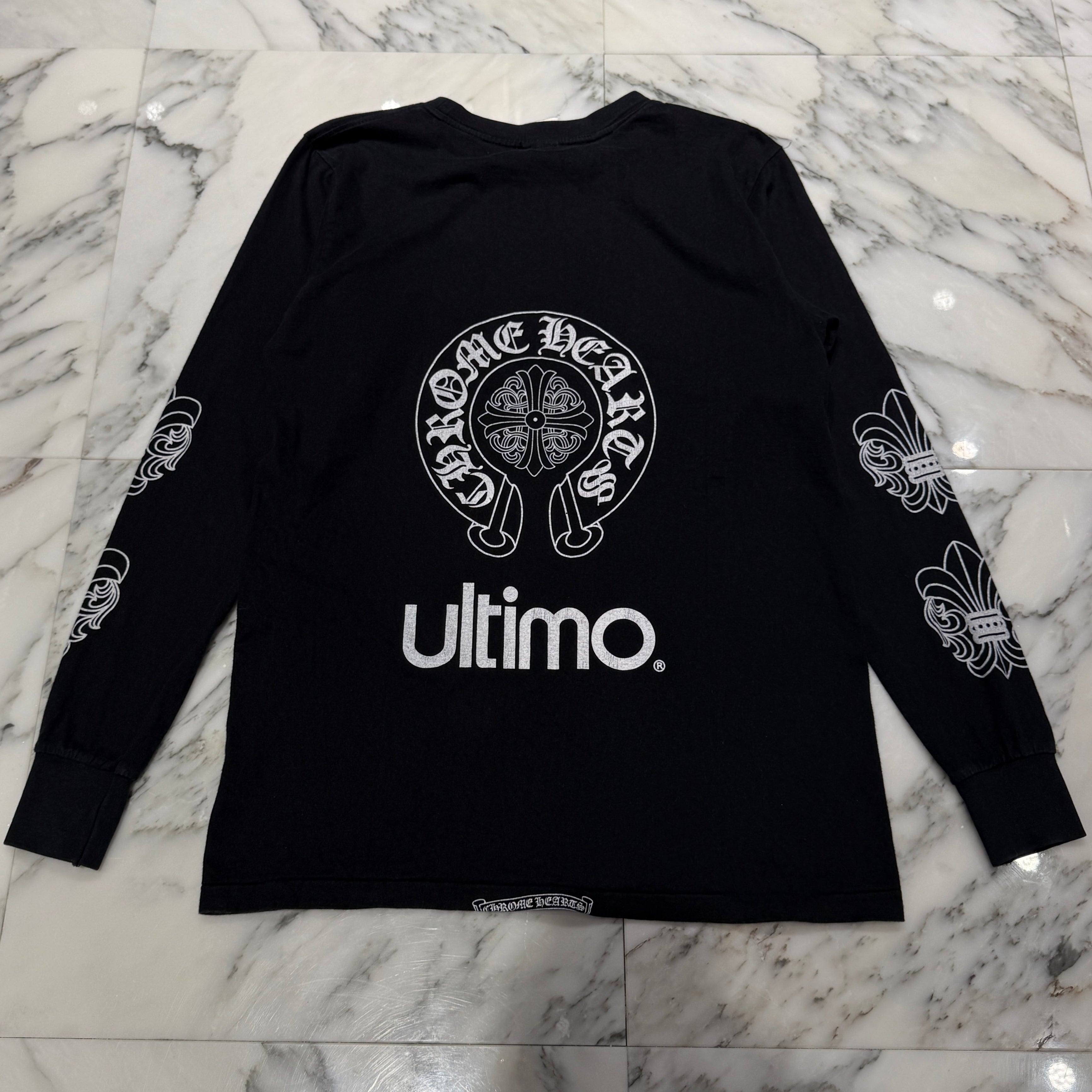 CHROME HEARTS Ultimo Horseshoe Fleur Print Long Sleeve Tee クロム