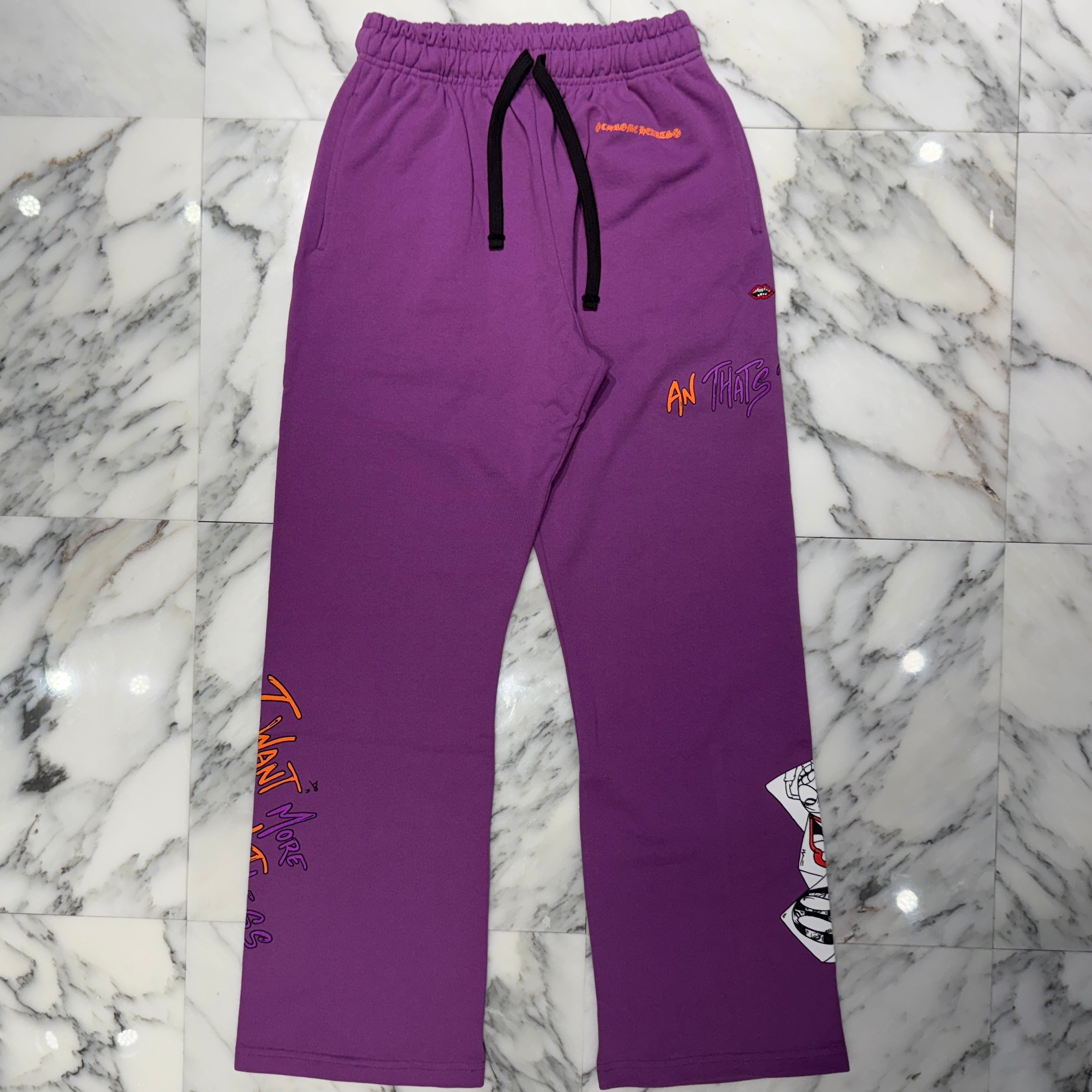 CHROME HEARTS × MATTY BOY 2024AW "I WANT MORE NOT LESS" Sweat Pants Size L クロムハーツ × マッティボーイ "アイウォント モア ノット レス" スウェットパンツ サイズL