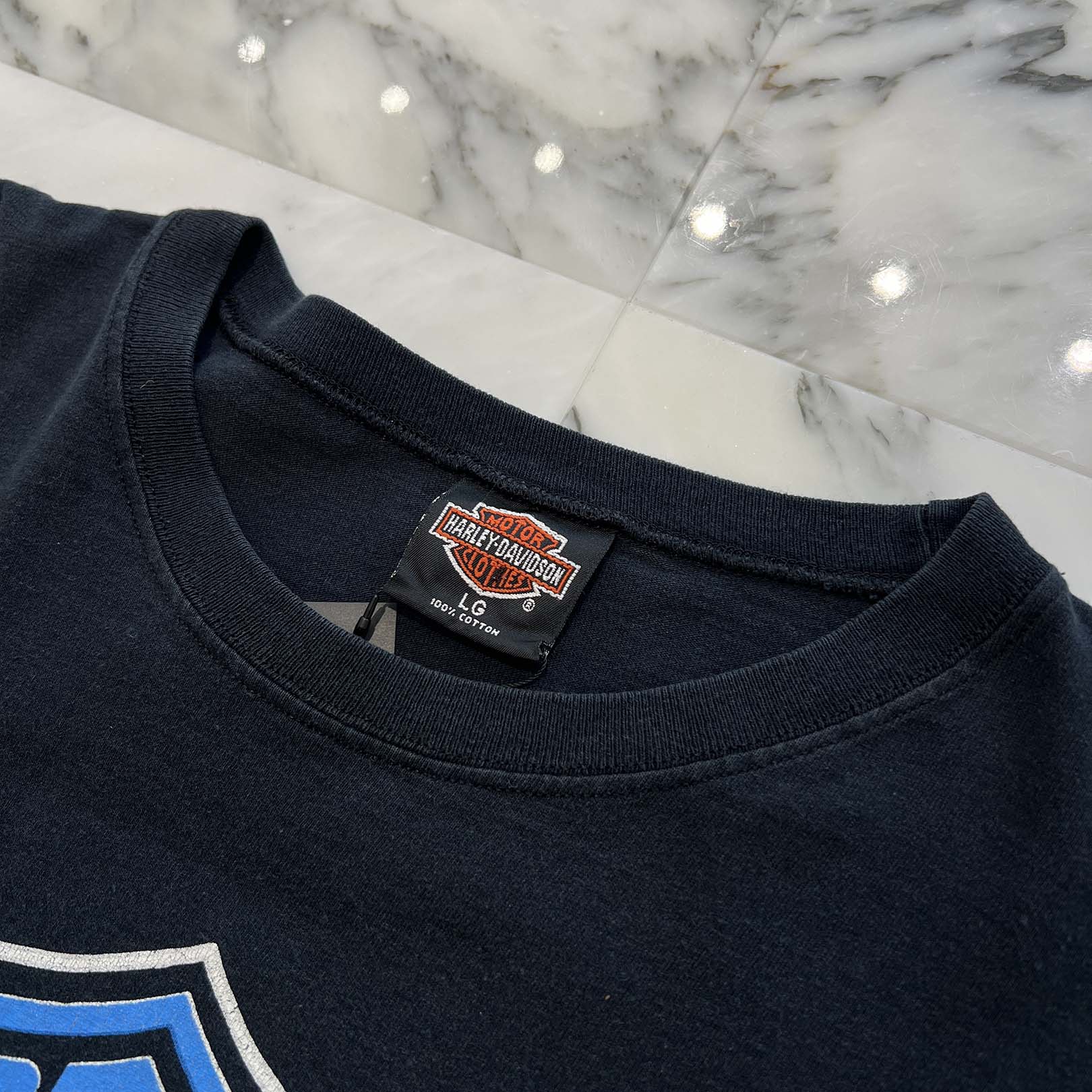 Vintage 90's Harley-Davidson Blue Flame Long Sleeve Tee Size L