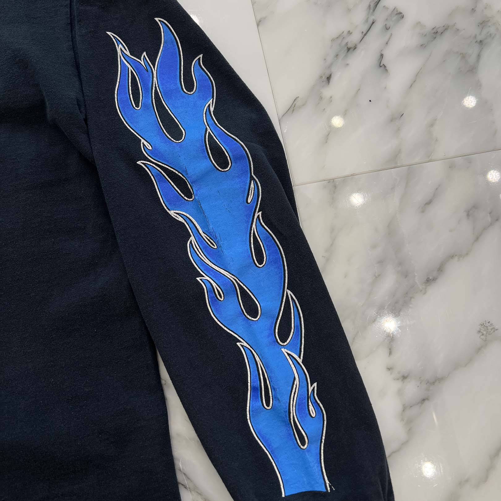 Vintage 90's Harley-Davidson Blue Flame Long Sleeve Tee Size L