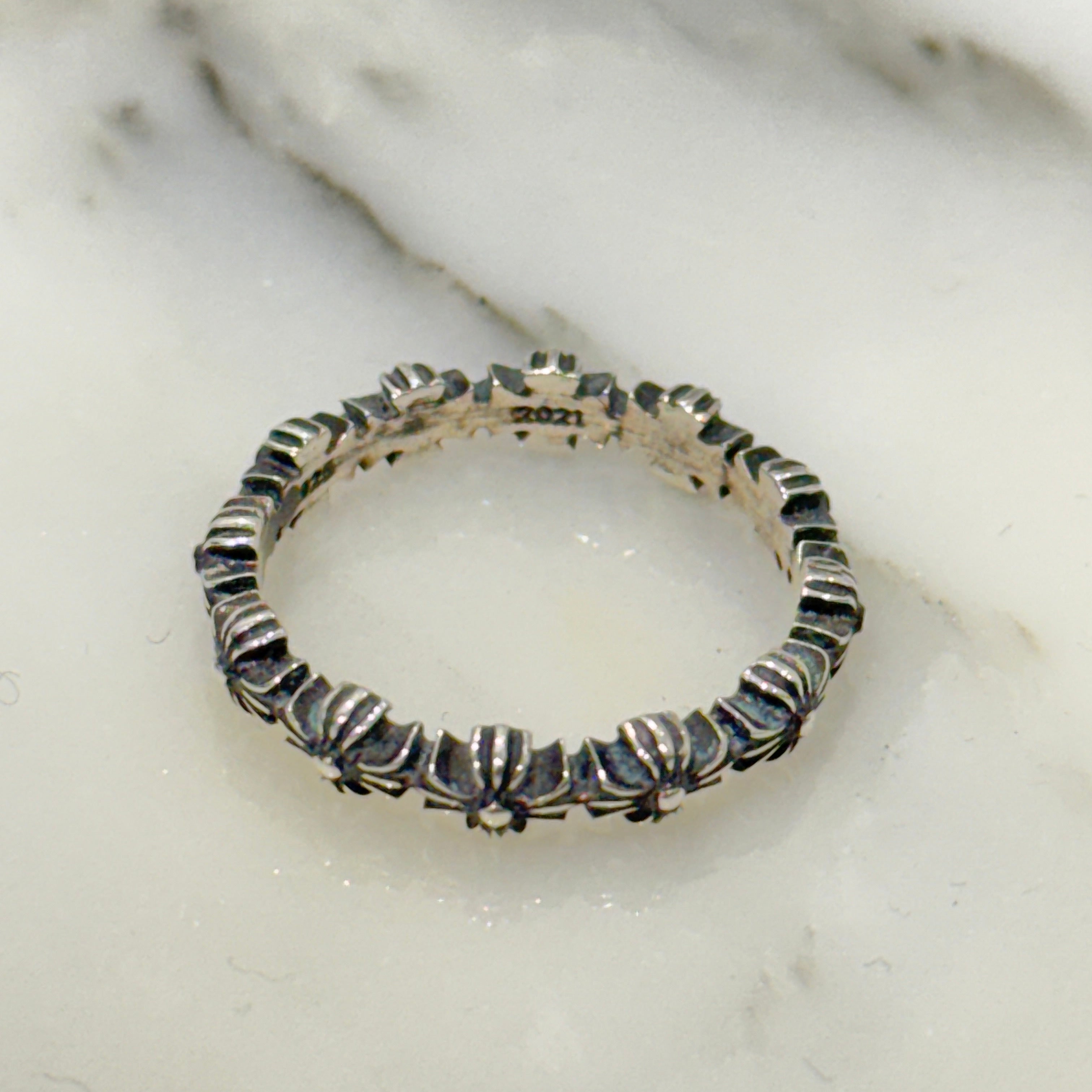 CHROME HEARTS Tiny E CH Band Sliver Ring Size 14号 クロムハーツ タイニーE CHバンド シルバーリング 14号