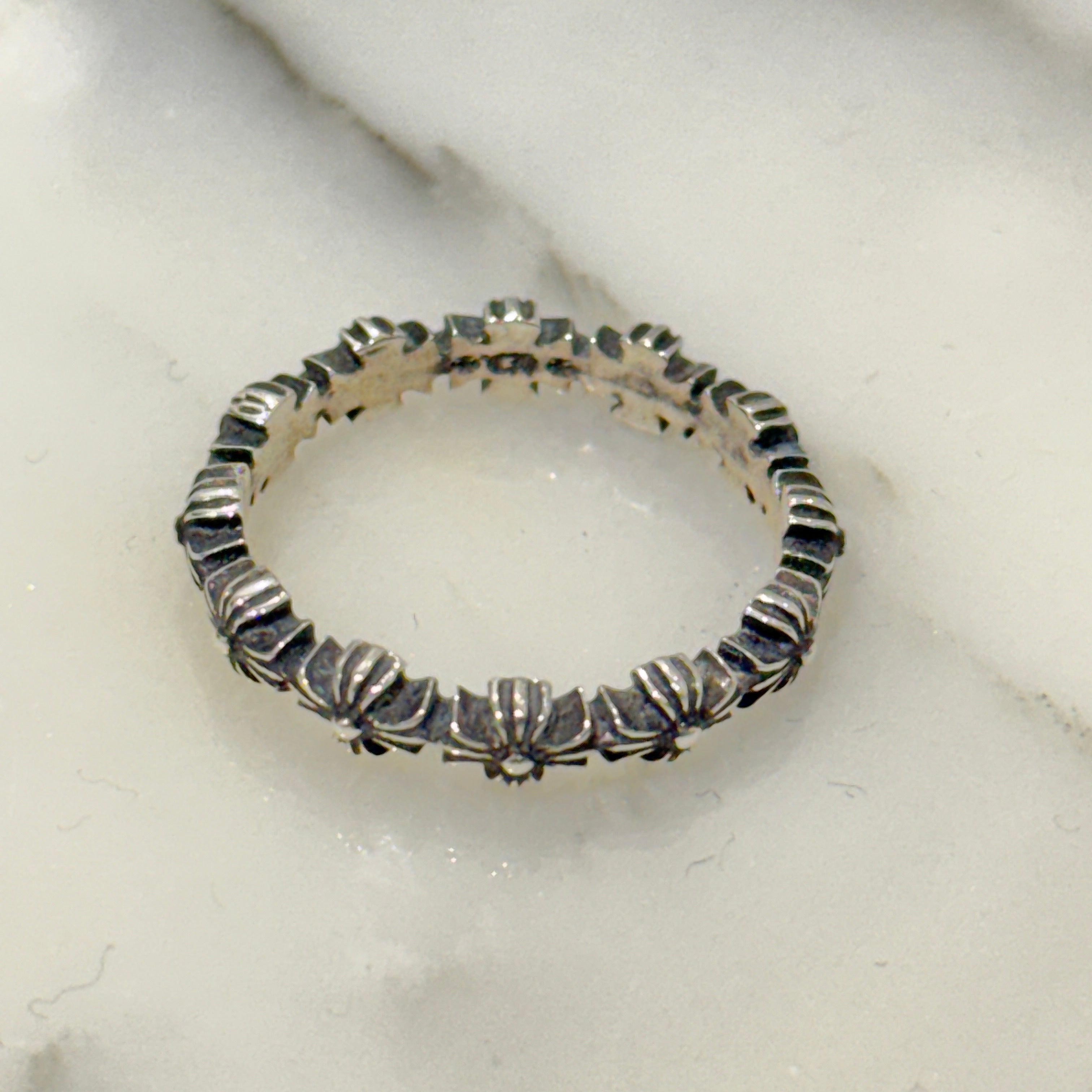 CHROME HEARTS Tiny E CH Band Sliver Ring Size 14号 クロムハーツ タイニーE CHバンド シルバーリング 14号