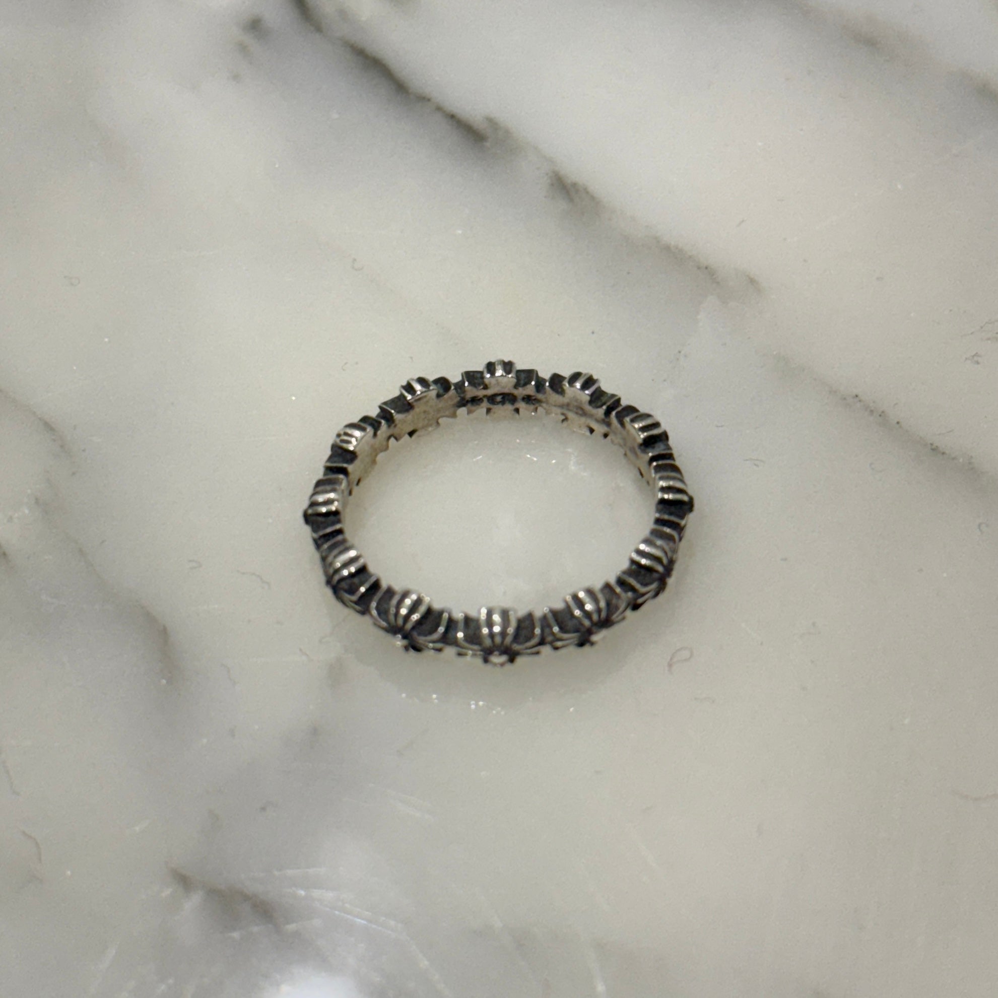 CHROME HEARTS Tiny E CH Band Sliver Ring Size 14号 クロムハーツ タイニーE CHバンド シルバーリング 14号