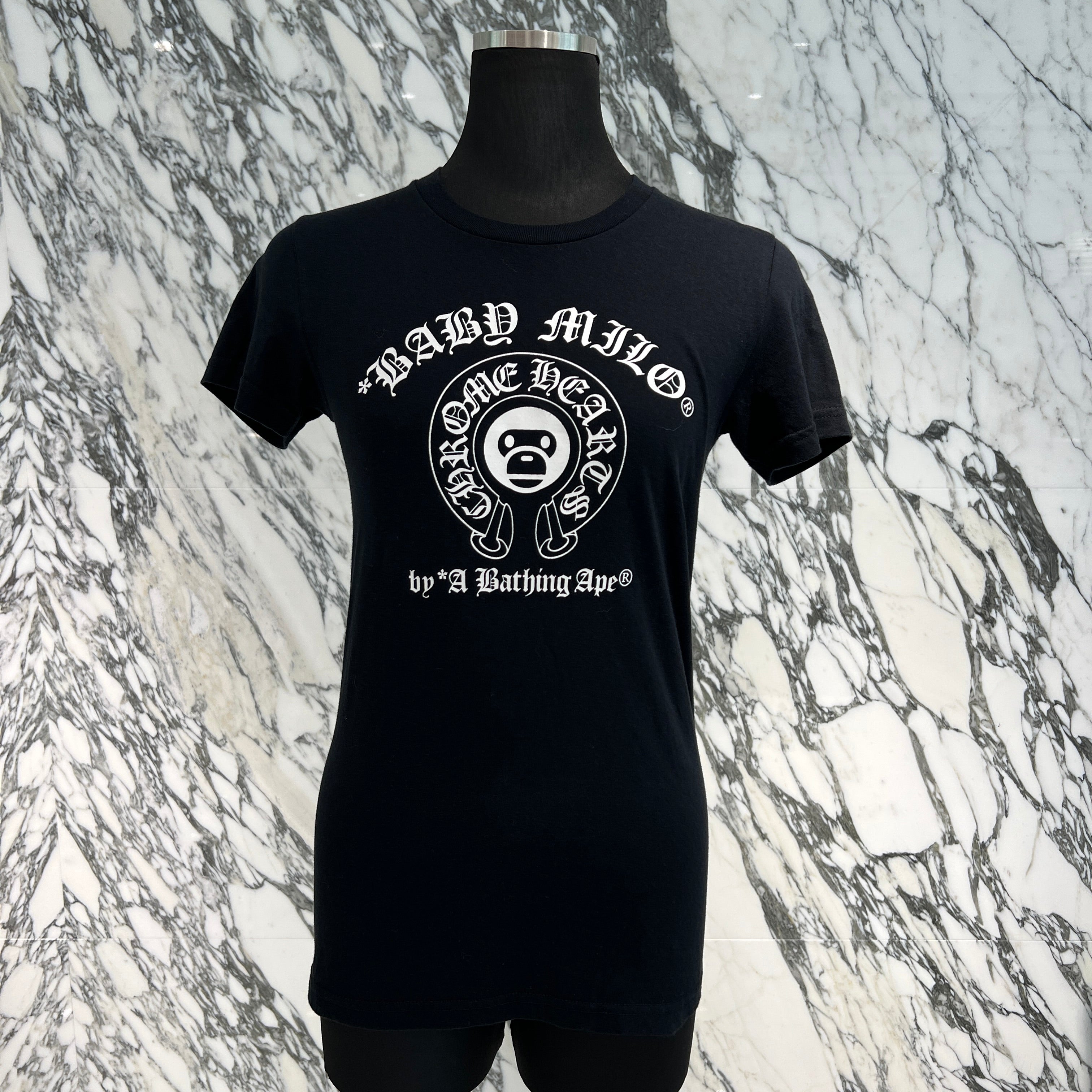 BABY MILO × クロムハーツ Tシャツ Bape Chrome Hearts White Shirt - Size Medium - Baby Milo