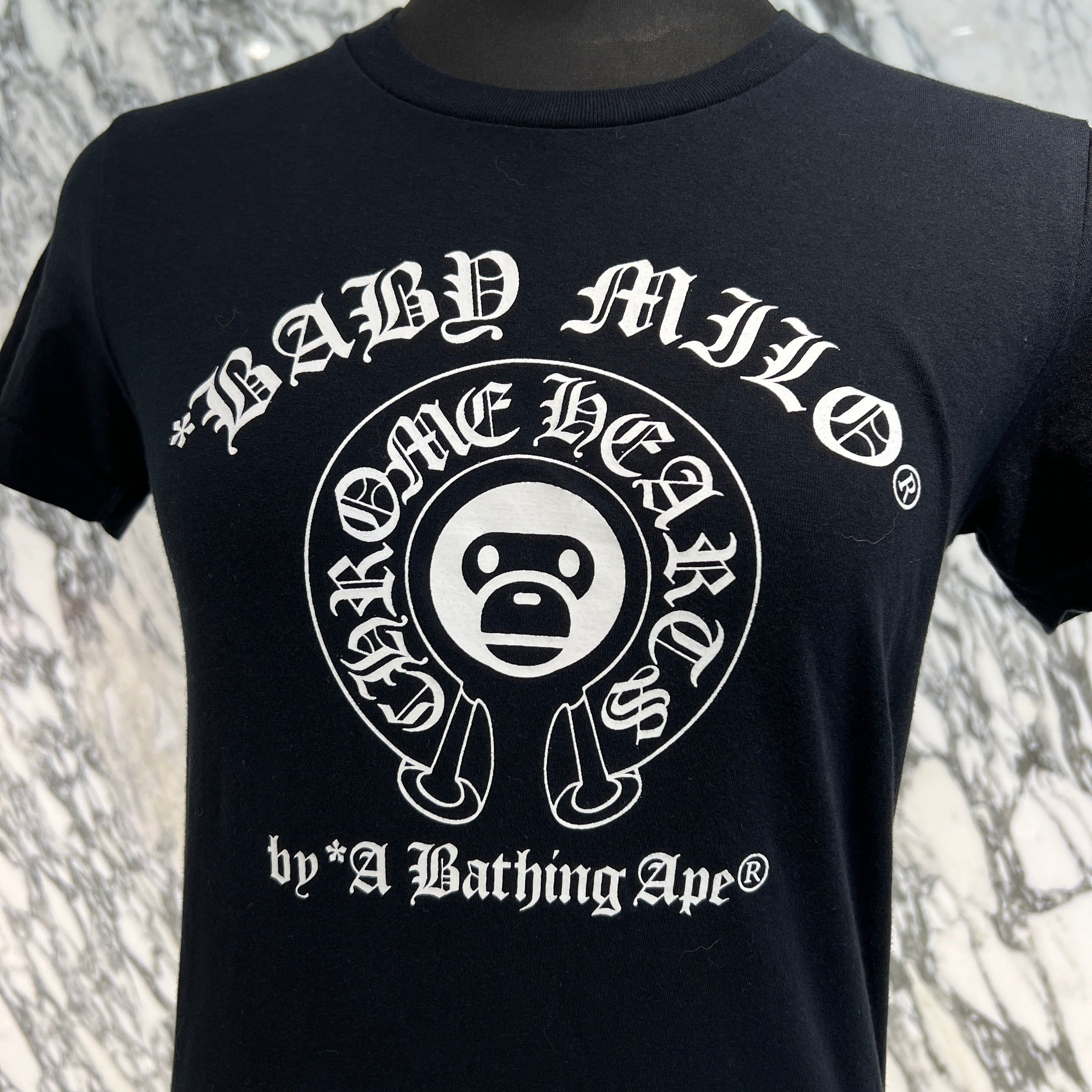 CHROME HEARTS × A BATHING APE Baby Milo Horseshoe Tee Size S クロムハーツ × アベイシングエイプ ベイビーマイロ ホースシュー Tシャツ サイズS