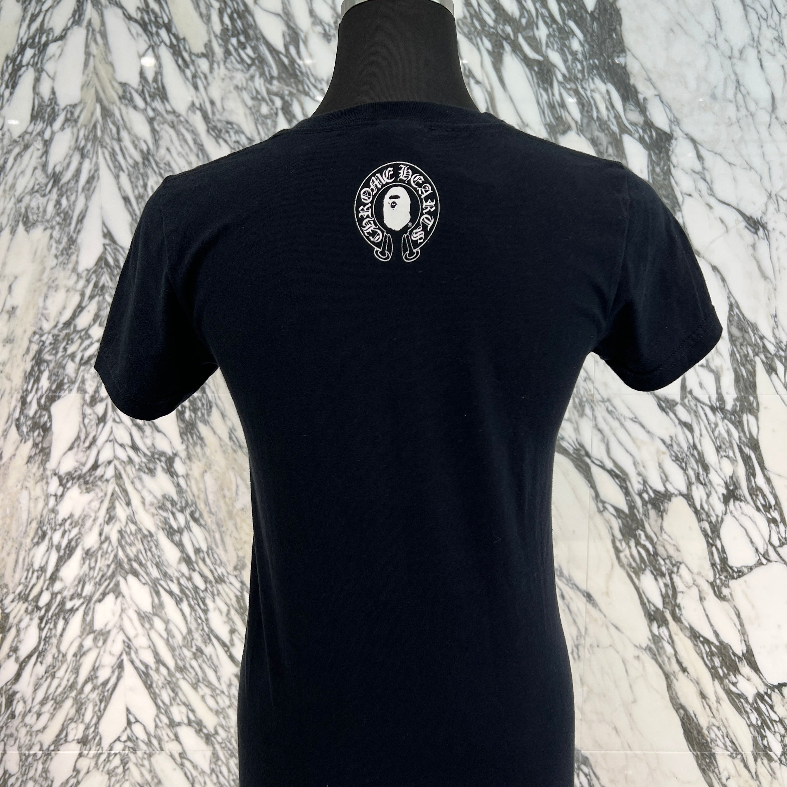 クロムハーツ x A Bathing Ape Tシャツ ホースシュー CHROME HEARTS × A BATHING APE Baby Milo Horseshoe Tee Size S