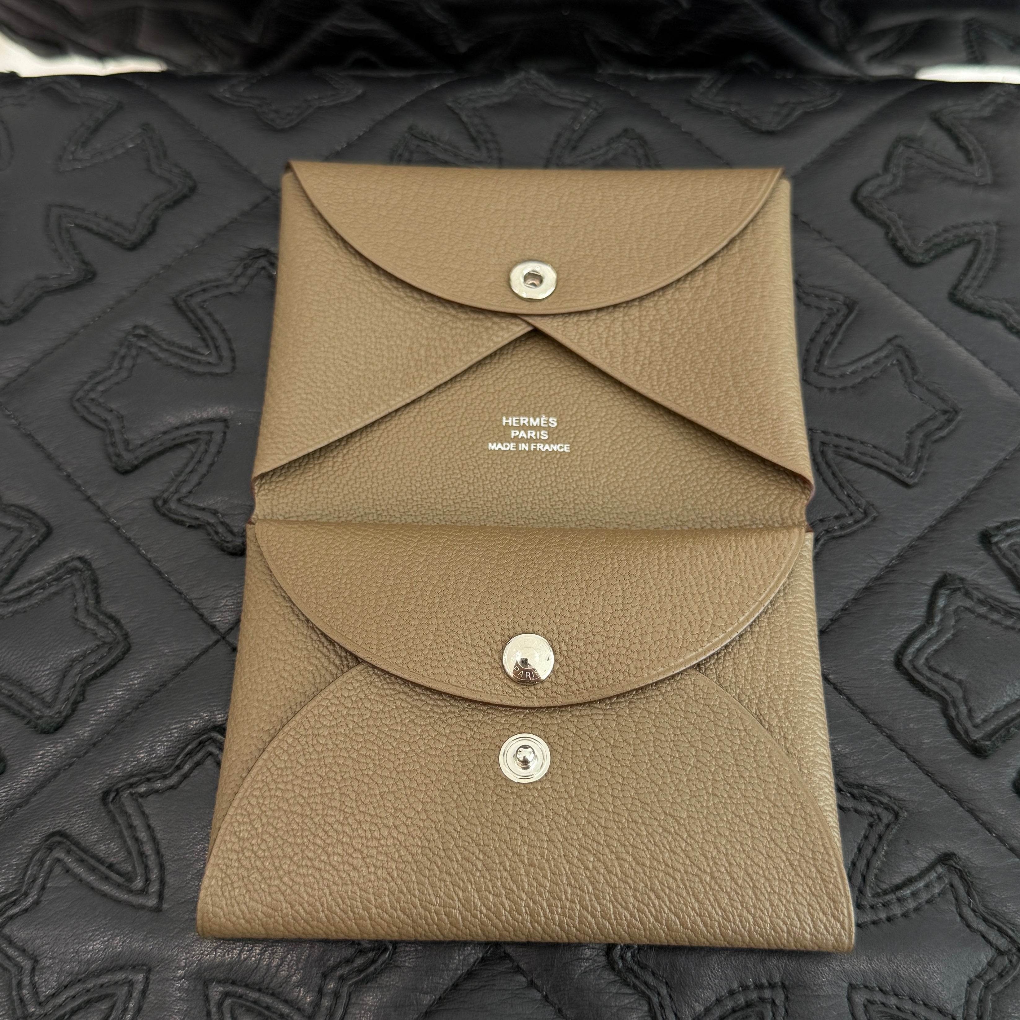 HERMES Calvi Duo Card Case "Etoupe" W刻印 エルメス カルヴィデュオ カードケース "エトゥープ" W刻印
