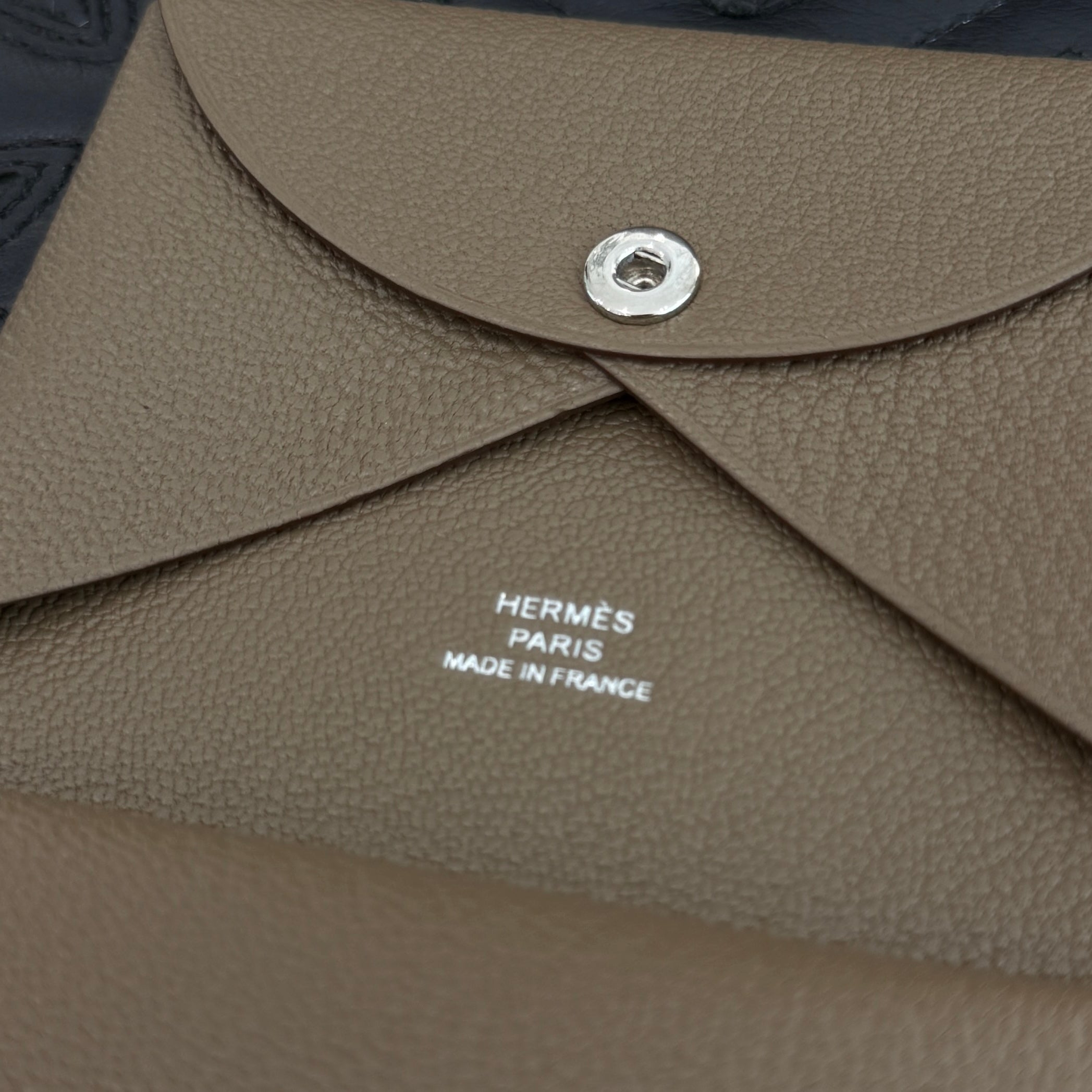 HERMES Calvi Duo Card Case "Etoupe" W刻印 エルメス カルヴィデュオ カードケース "エトゥープ" W刻印