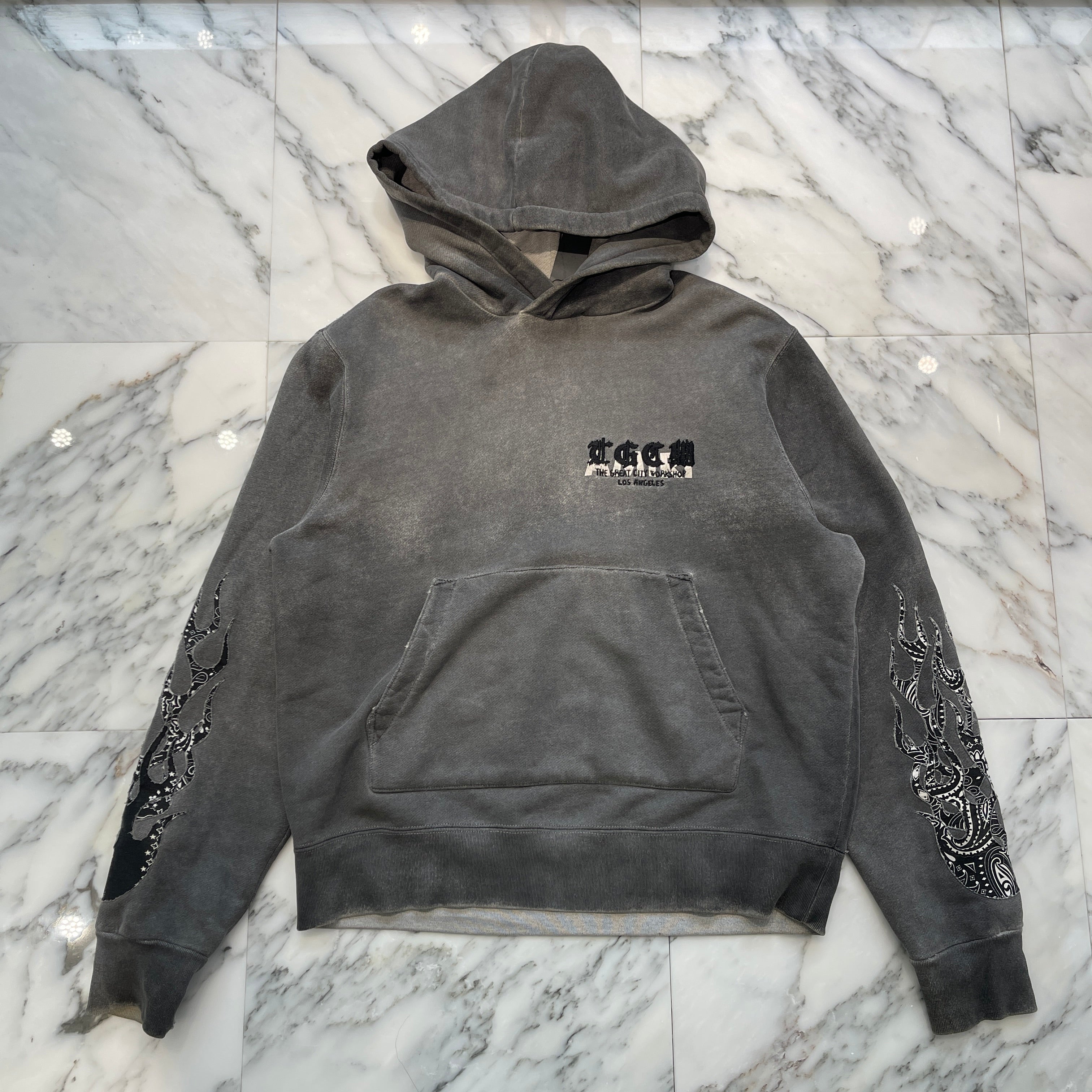 AMIRI × The Great City Workshop 2022SS T.G.C.W. Flames Pullover Hoodie Size S アミリ × ザグレイトシティワークショップ T.G.C.W. フレイムス プルオーバーフーディー サイズS