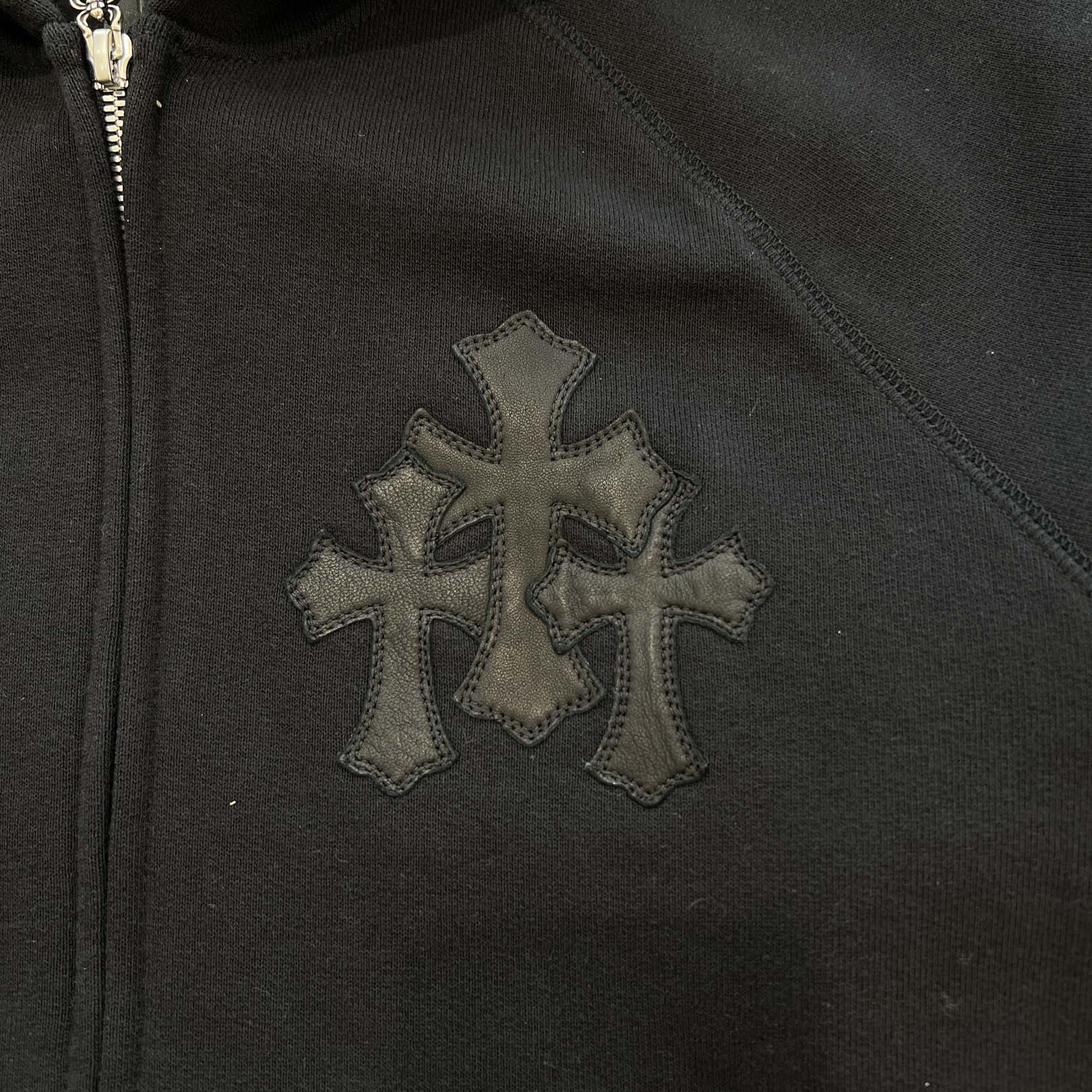CHROME HEARTS Y NOT 3 Cemetery Cross Patch Zip Up Hoodie Size M クロムハーツ ワイノット 3セメタリークロスパッチ ジップ アップフーディ サイズM