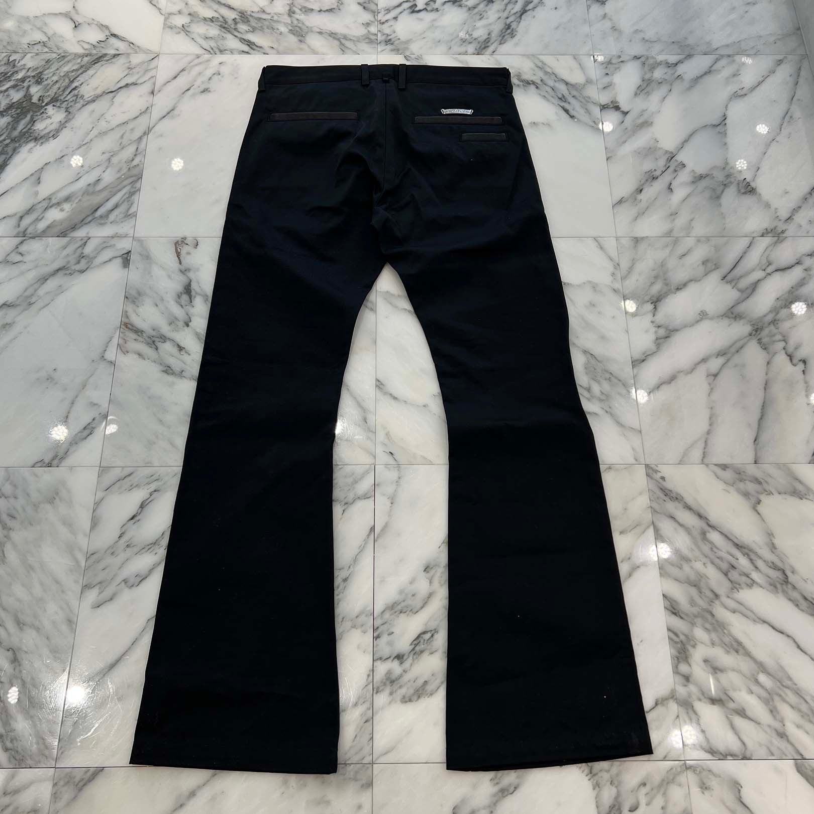 CHROME HEARTS Cross Ball Button Wide Flare Cotton Chino Pants Size 34 クロムハーツ クロスボールボタン ワイドフレア コットン チノパンツ サイズ34