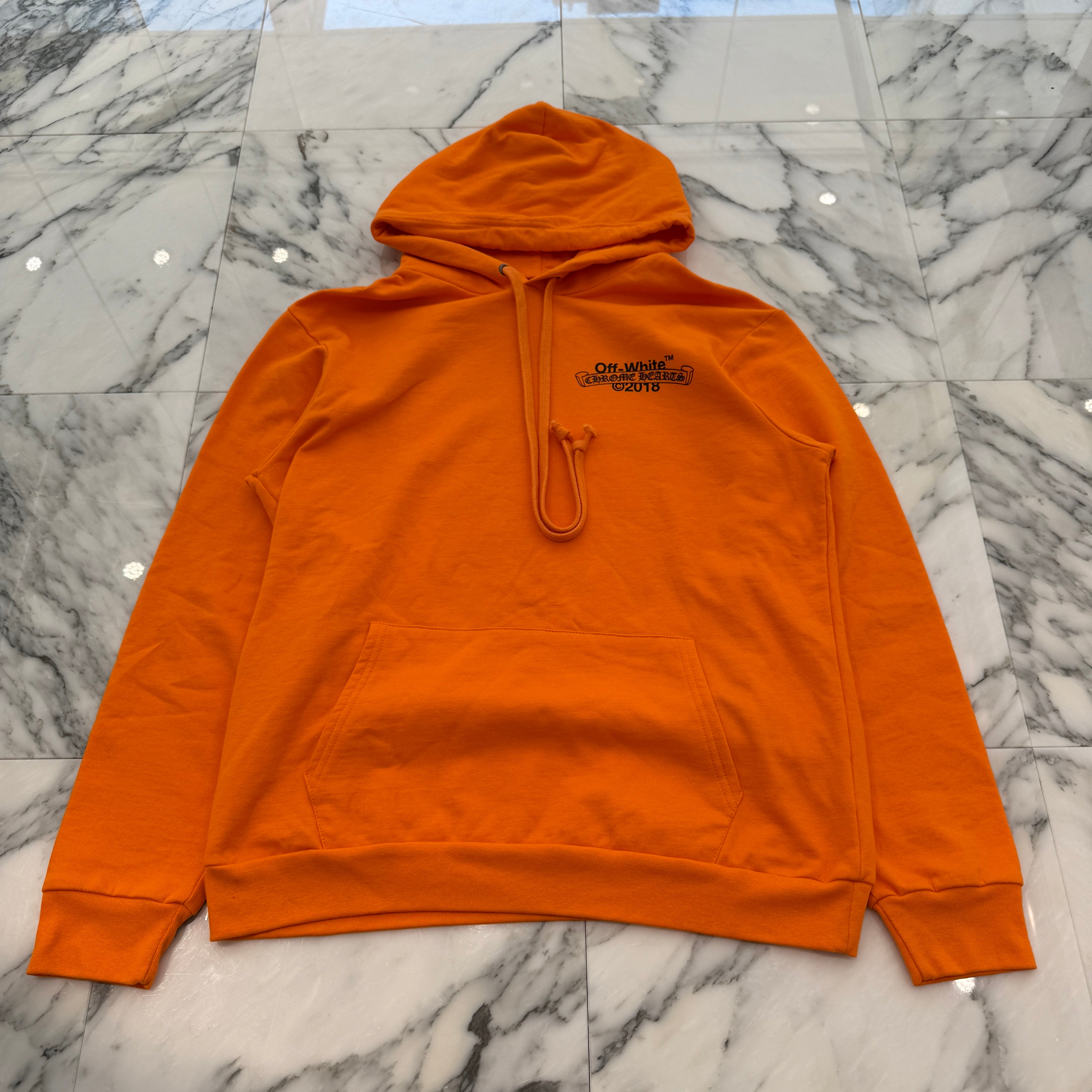 CHROME HEARTS × OFF-WHITE 2018SS Pullover Hoodie SizeXXL クロムハーツ × オフホワイト プルオーバーフーディ サイズXXL