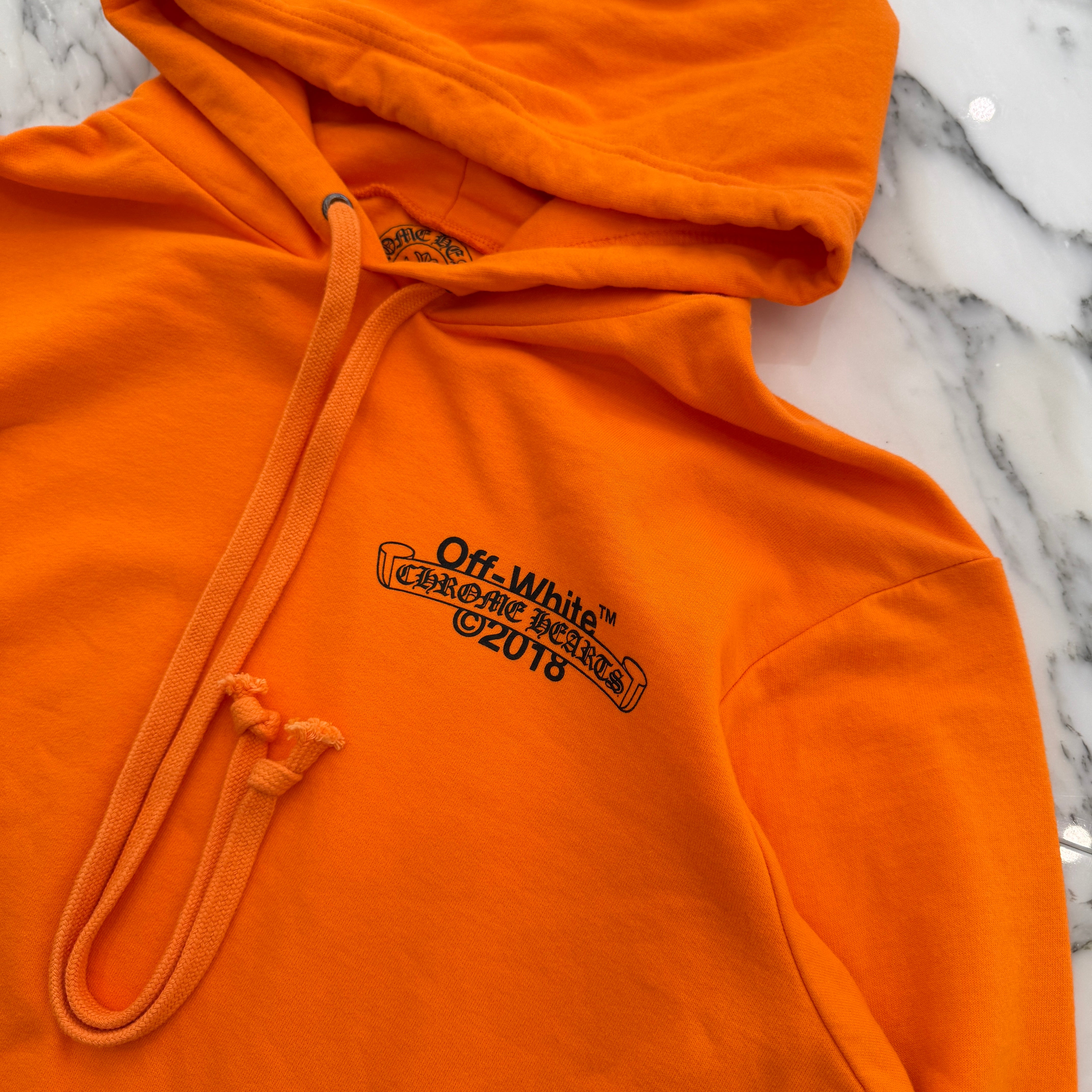 CHROME HEARTS × OFF-WHITE 2018SS Pullover Hoodie SizeXXL クロムハーツ × オフホワイト プルオーバーフーディ サイズXXL