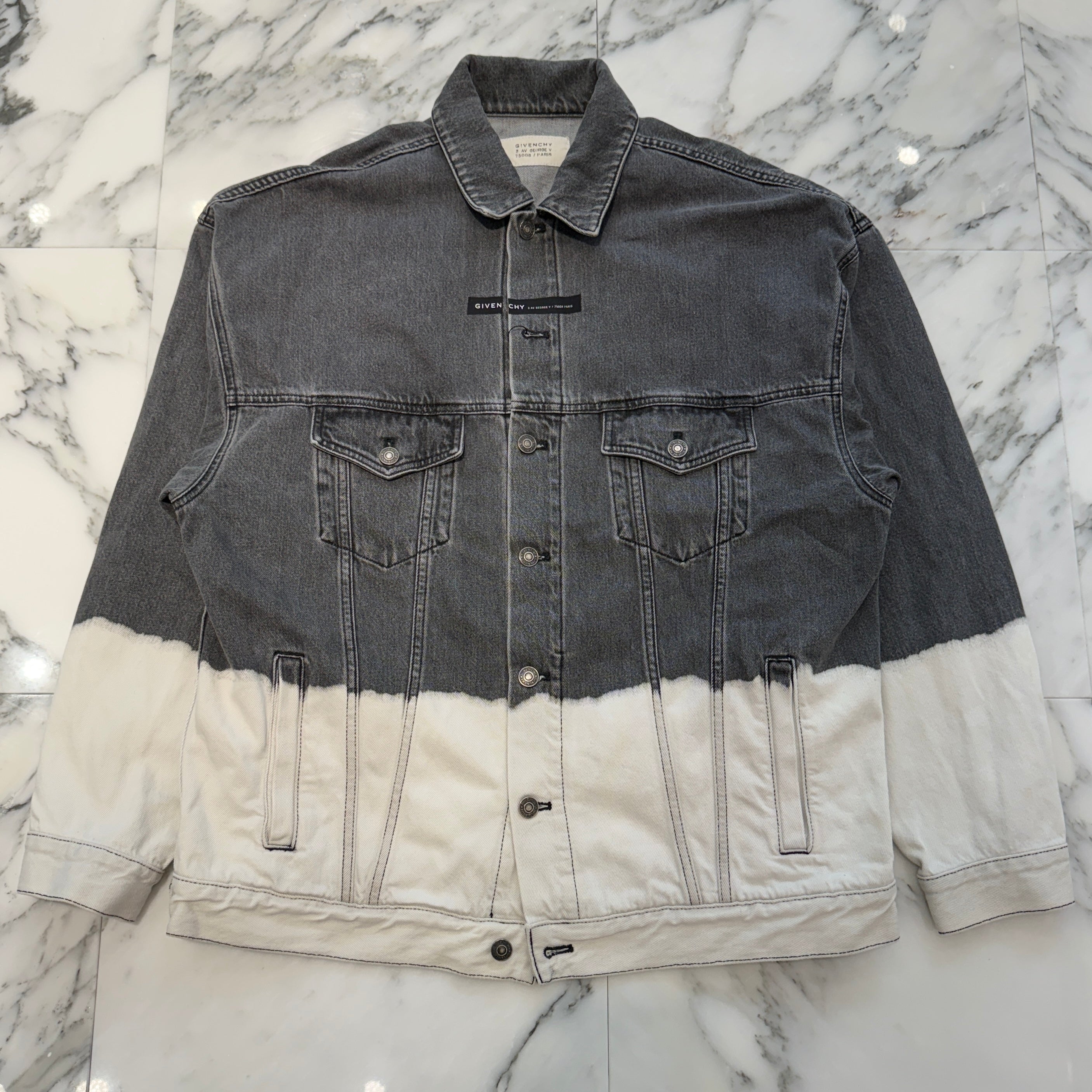 GIVENCHY Gradient Vintage Denim Jacket BM00KT50JG Size M ジバンシィ グラデーション ヴィンテージ デニムジャケット サイズM