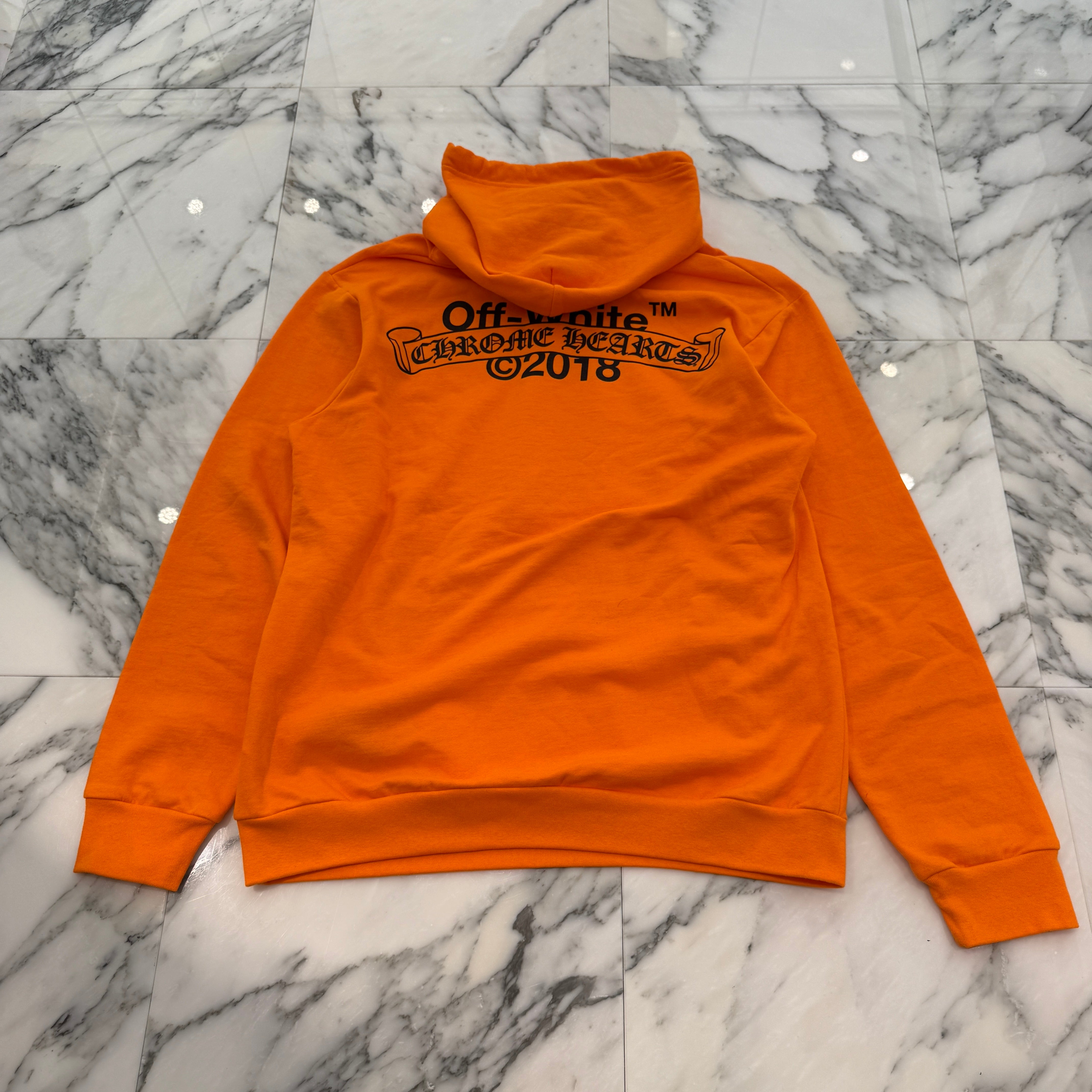 CHROME HEARTS × OFF-WHITE 2018SS Pullover Hoodie SizeXXL クロムハーツ × オフホワイト プルオーバーフーディ サイズXXL