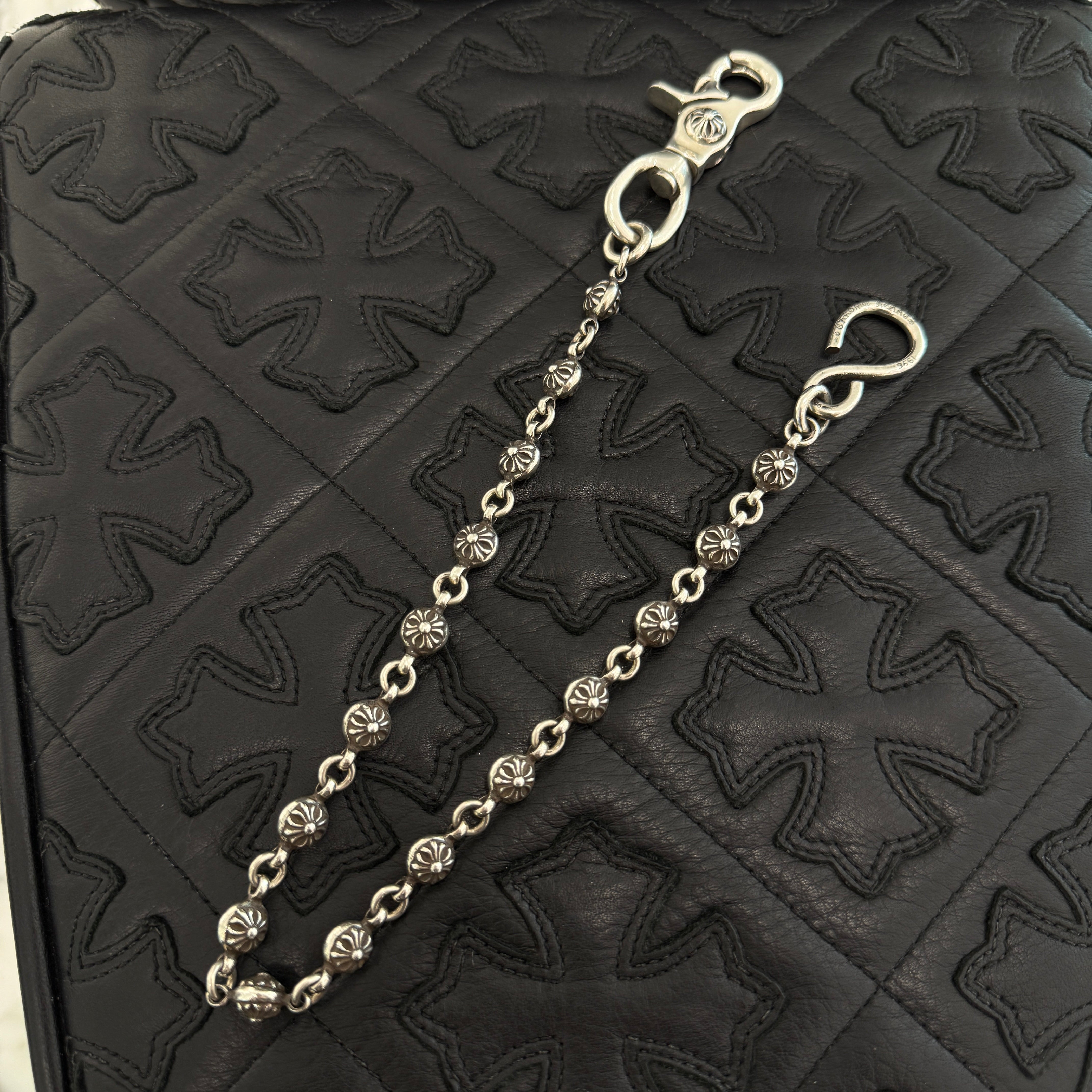 CHROME HEARTS 1 SHORT CLIP Cross Ball Wallet Chain クロムハーツ 1ショート クリップ クロスボール ウォレットチェーン