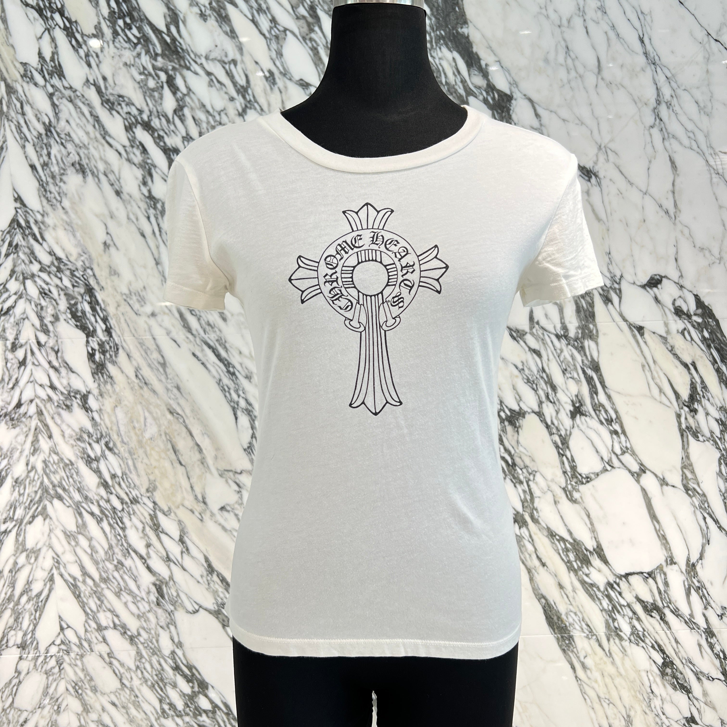 CHROME HEARTS レディース ホースシュー Tシャツ XSサイズ CHROME HEARTS Horseshoe Cross Ladies Tee Size XS クロム