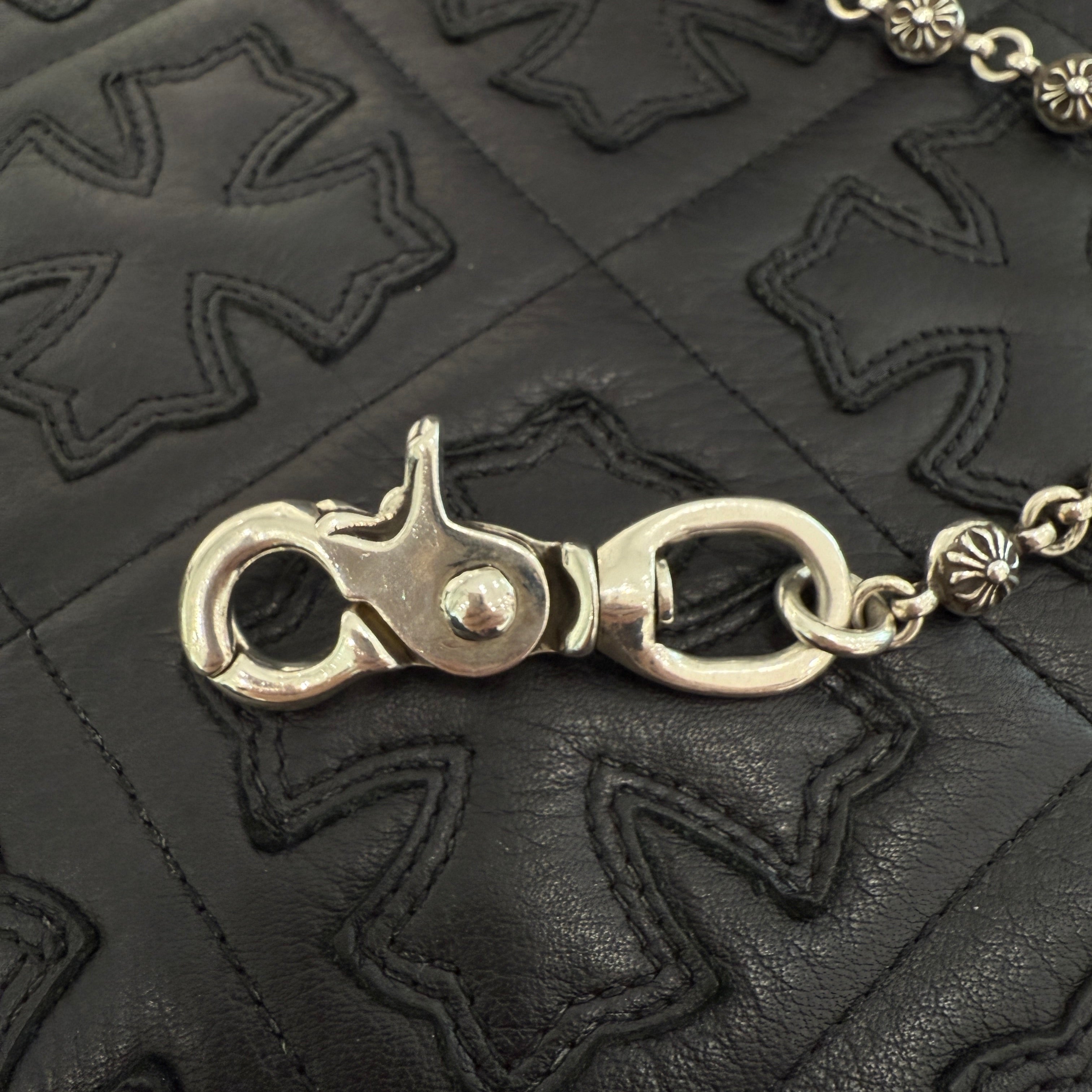 CHROME HEARTS 1 SHORT CLIP Cross Ball Wallet Chain クロムハーツ 1ショート クリップ クロスボール ウォレットチェーン
