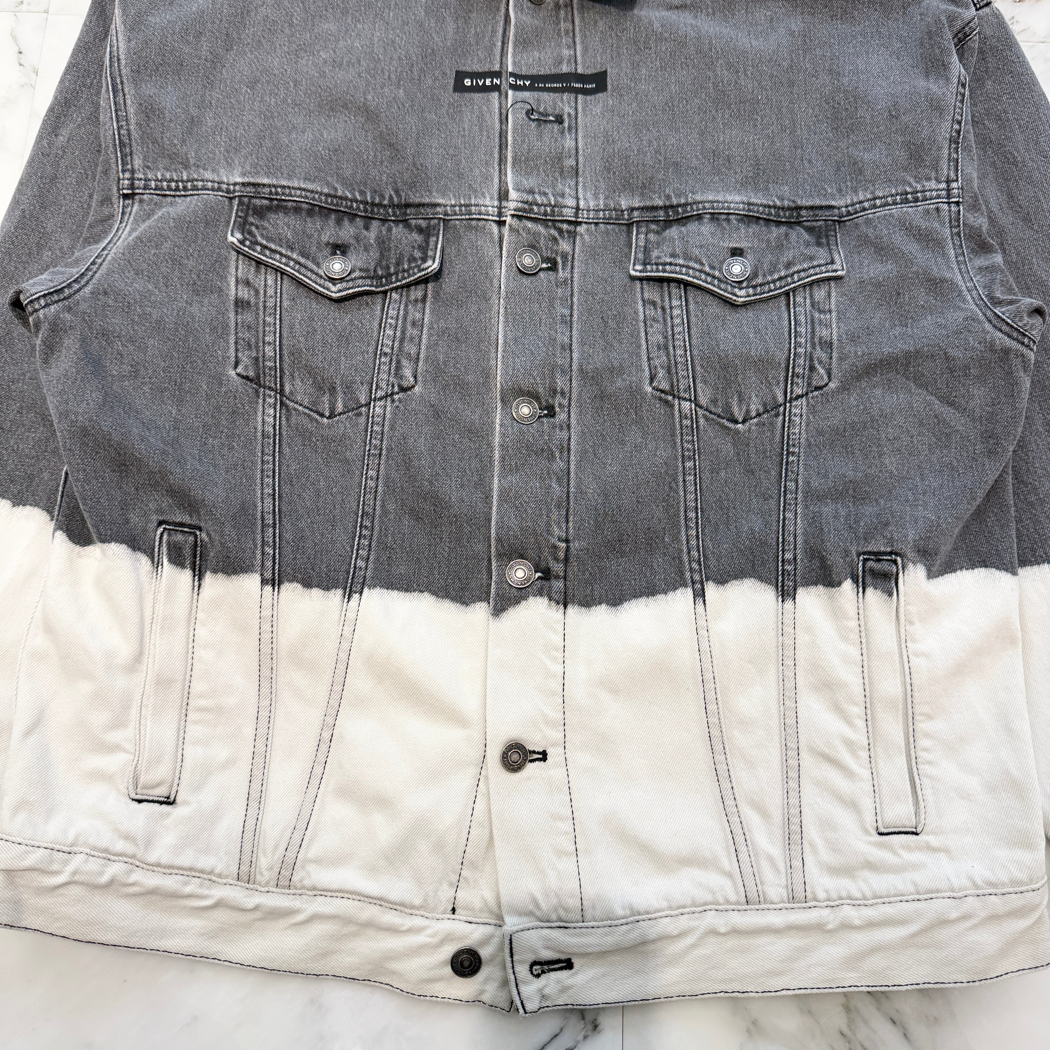 GIVENCHY Gradient Vintage Denim Jacket BM00KT50JG Size M ジバンシィ グラデーション ヴィンテージ デニムジャケット サイズM