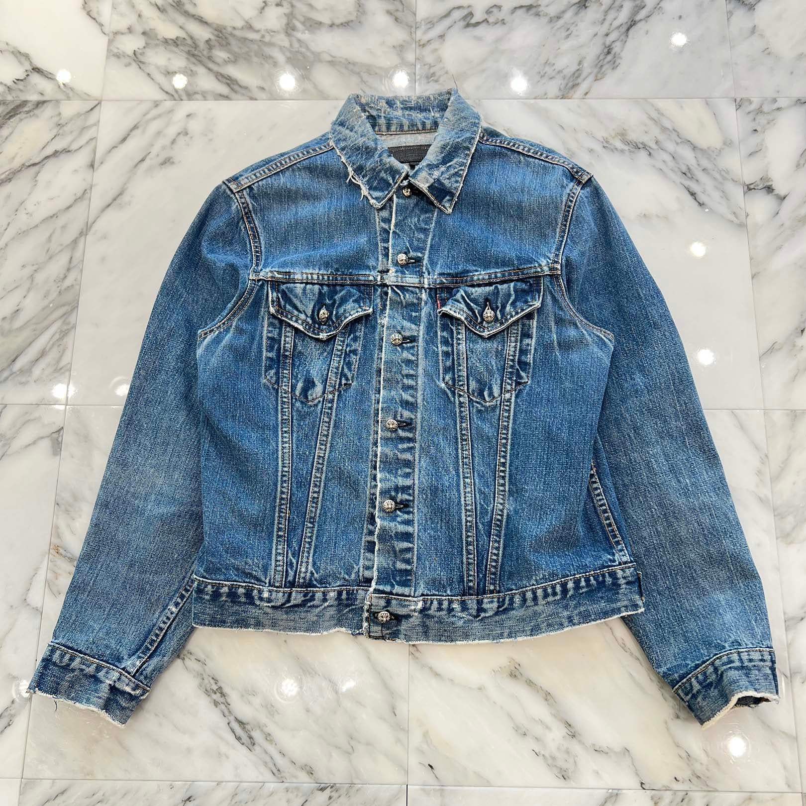 CHROME HEARTS × Levi's Body VNTG Cross Ball Denim Jacket Size S クロムハーツ × リーバイスボディ ヴィンテージ クロスボール デニムジャケット サイズS
