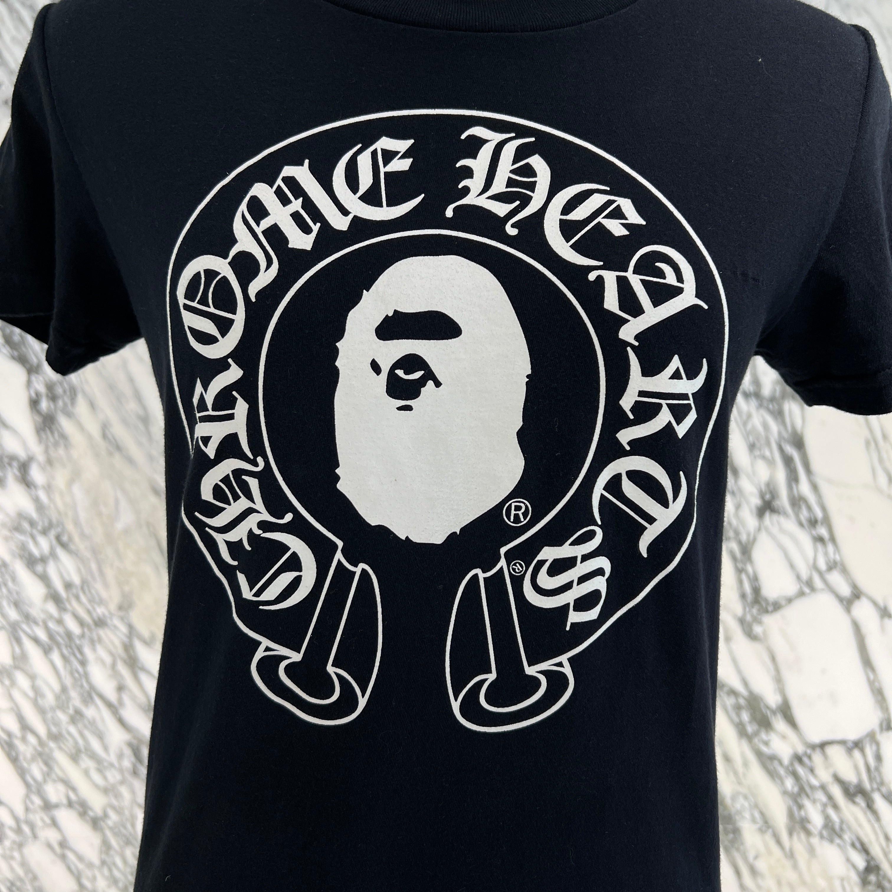 CHROME HEARTS × A BATHING APE Baby Milo Horseshoe Tee Size S クロムハーツ × アベイシングエイプ ベイビーマイロ ホースシュー Tシャツ サイズS