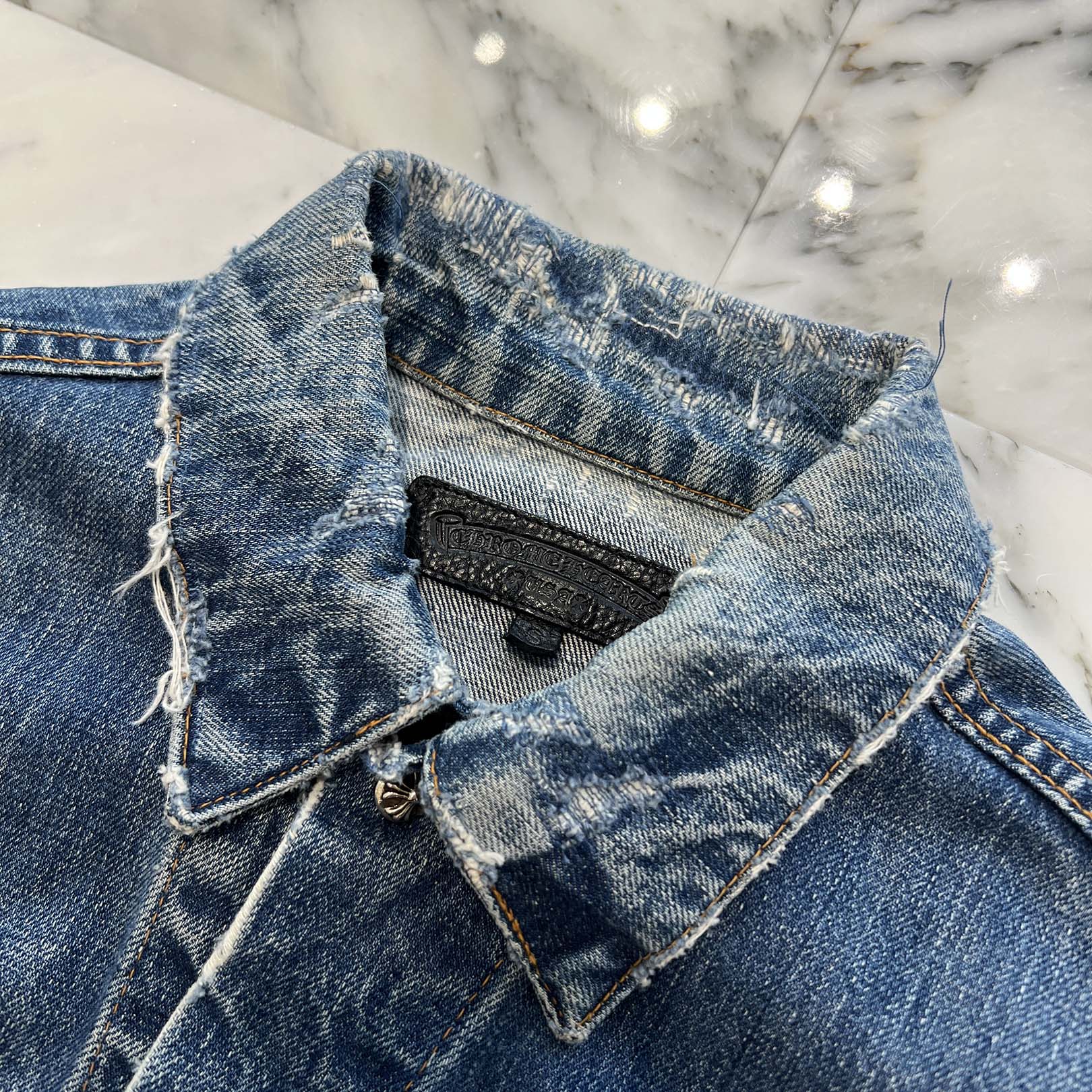 CHROME HEARTS × Levi's Body VNTG Cross Ball Denim Jacket Size S クロムハーツ × リーバイスボディ ヴィンテージ クロスボール デニムジャケット サイズS