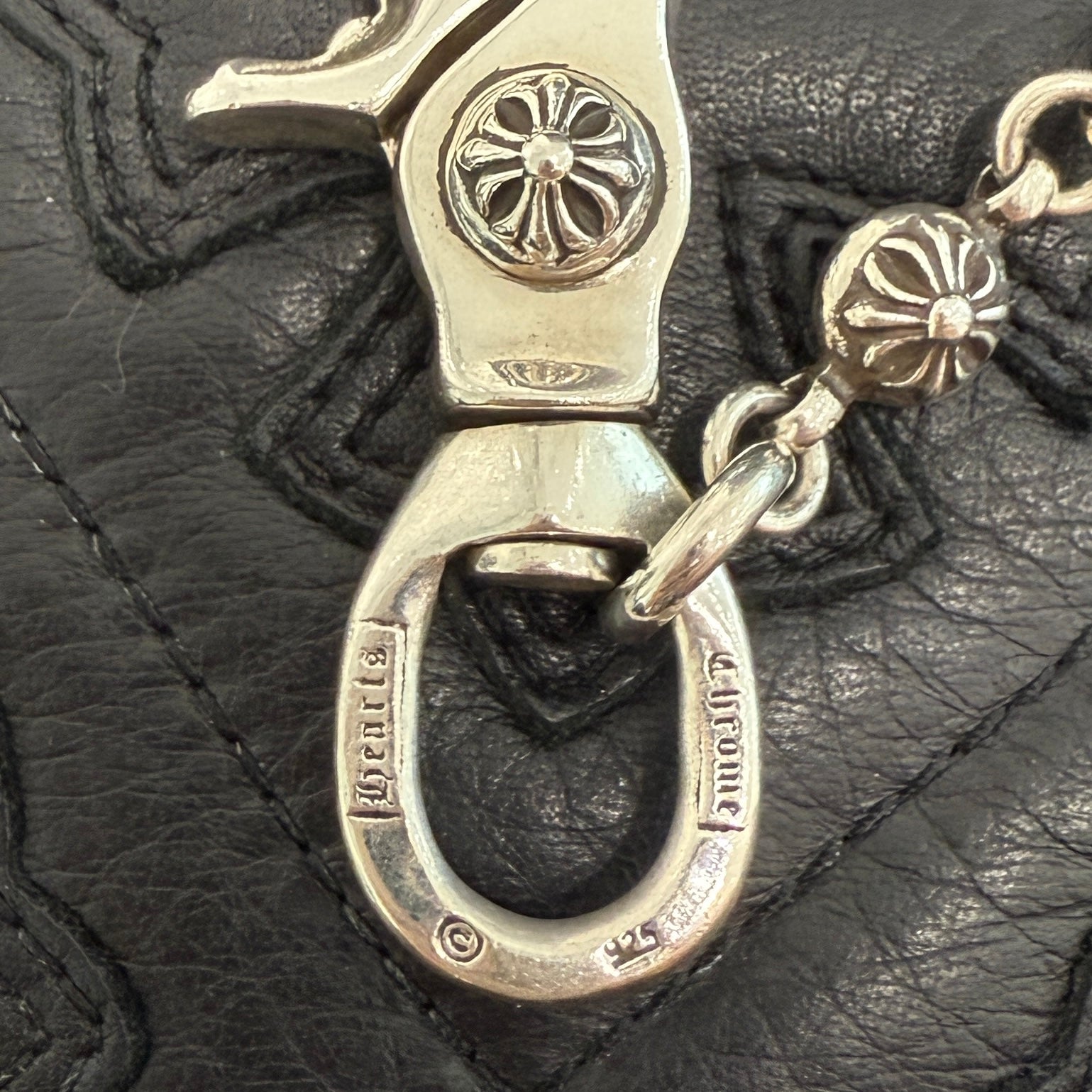 CHROME HEARTS 1 SHORT CLIP Cross Ball Wallet Chain クロムハーツ 1ショート クリップ クロスボール ウォレットチェーン