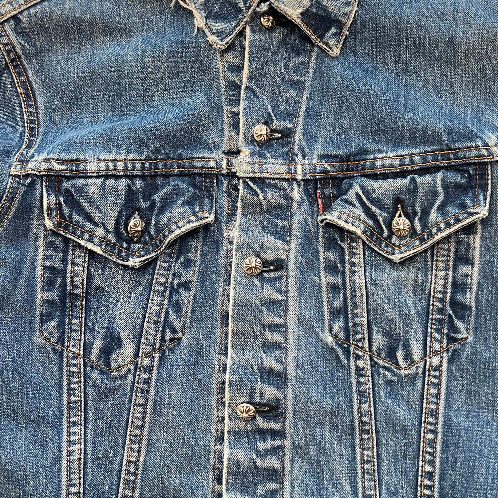 CHROME HEARTS × Levi's Body VNTG Cross Ball Denim Jacket Size S クロムハーツ × リーバイスボディ ヴィンテージ クロスボール デニムジャケット サイズS