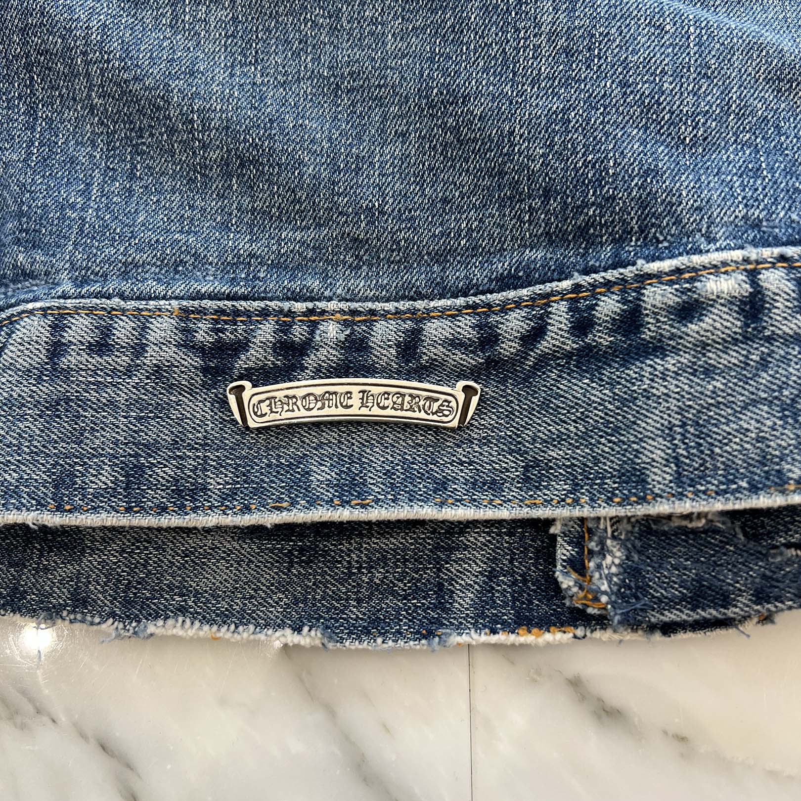 CHROME HEARTS × Levi's Body VNTG Cross Ball Denim Jacket Size S クロムハーツ × リーバイスボディ ヴィンテージ クロスボール デニムジャケット サイズS