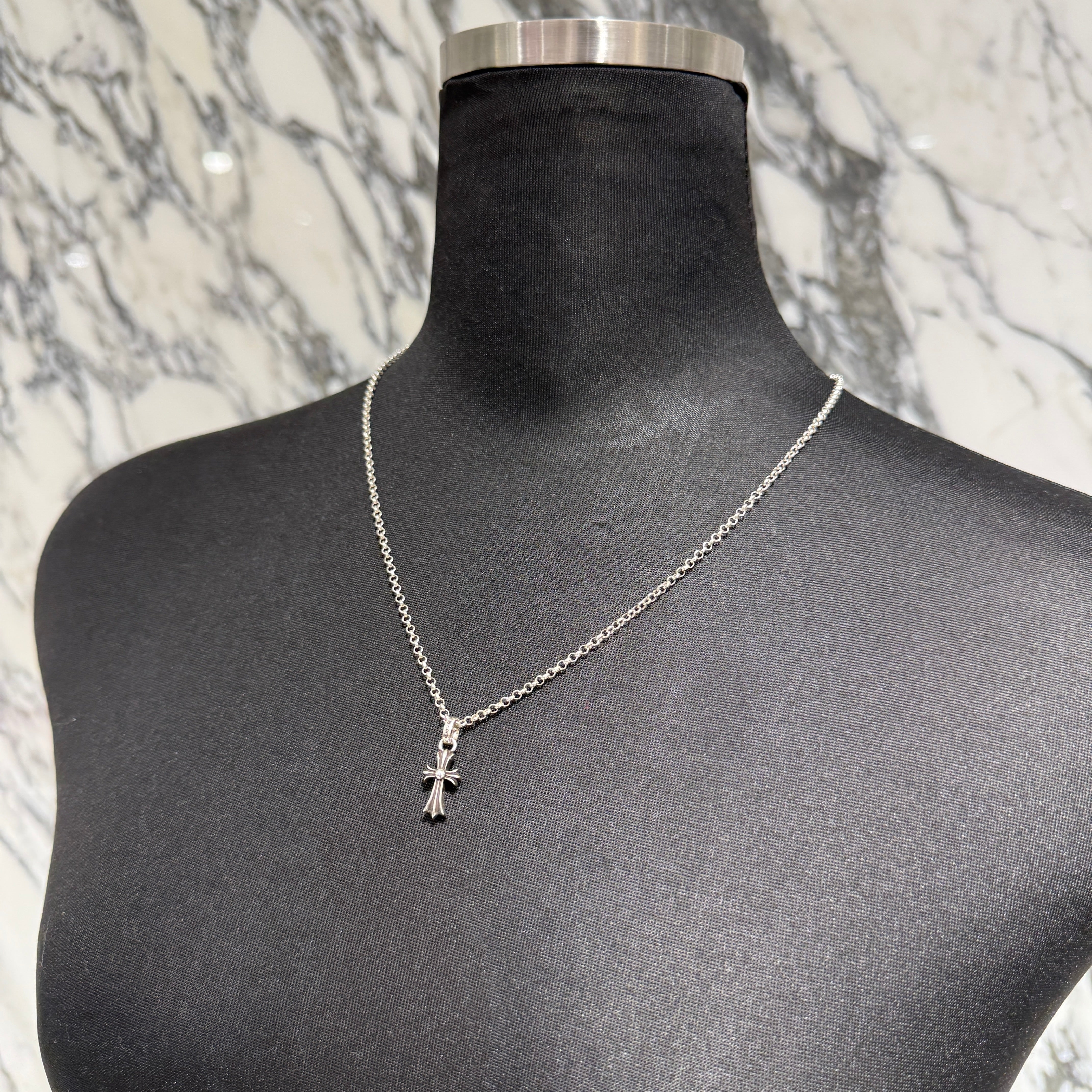 CHROME HEARTS Baby Fat Charm Pendant Top Roll Chain 20 Inch Necklace クロムハーツ ベビーファット チャーム ペンダントトップ ロールチェーン 20インチ ネックレス