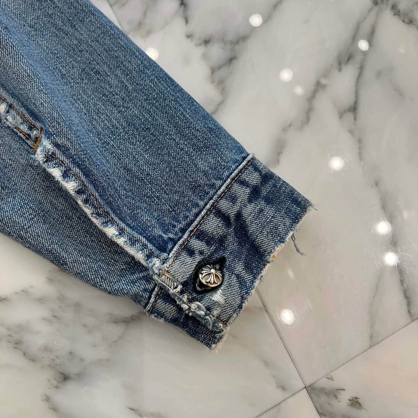 CHROME HEARTS × Levi's Body VNTG Cross Ball Denim Jacket Size S クロムハーツ × リーバイスボディ ヴィンテージ クロスボール デニムジャケット サイズS