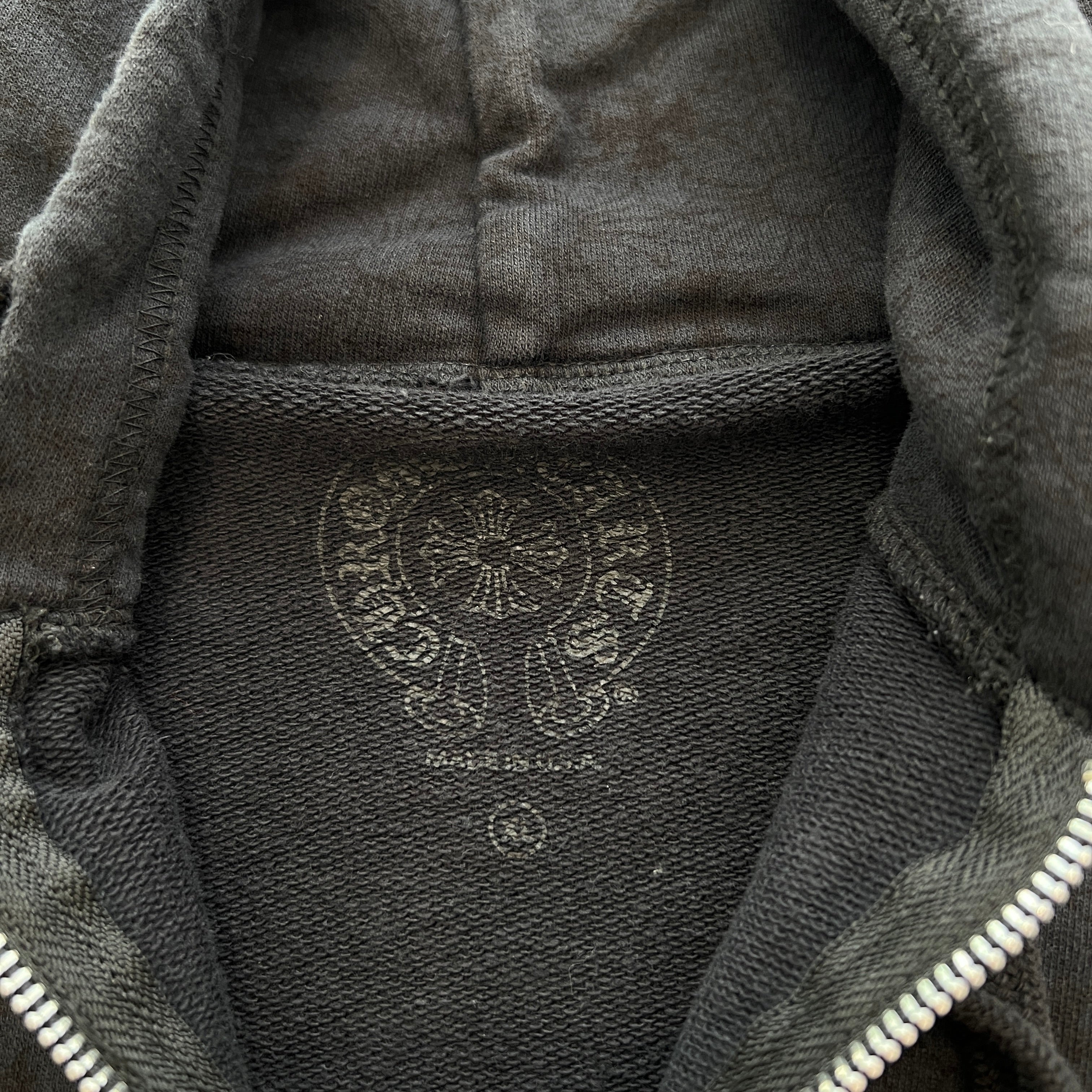 CHROME HEARTS Vertical Logo CH Plus Zip Up Hoodie Size XL クロムハーツ ヴァーティカルロゴ CHプラス総柄 ジップアップフーディ サイズXL
