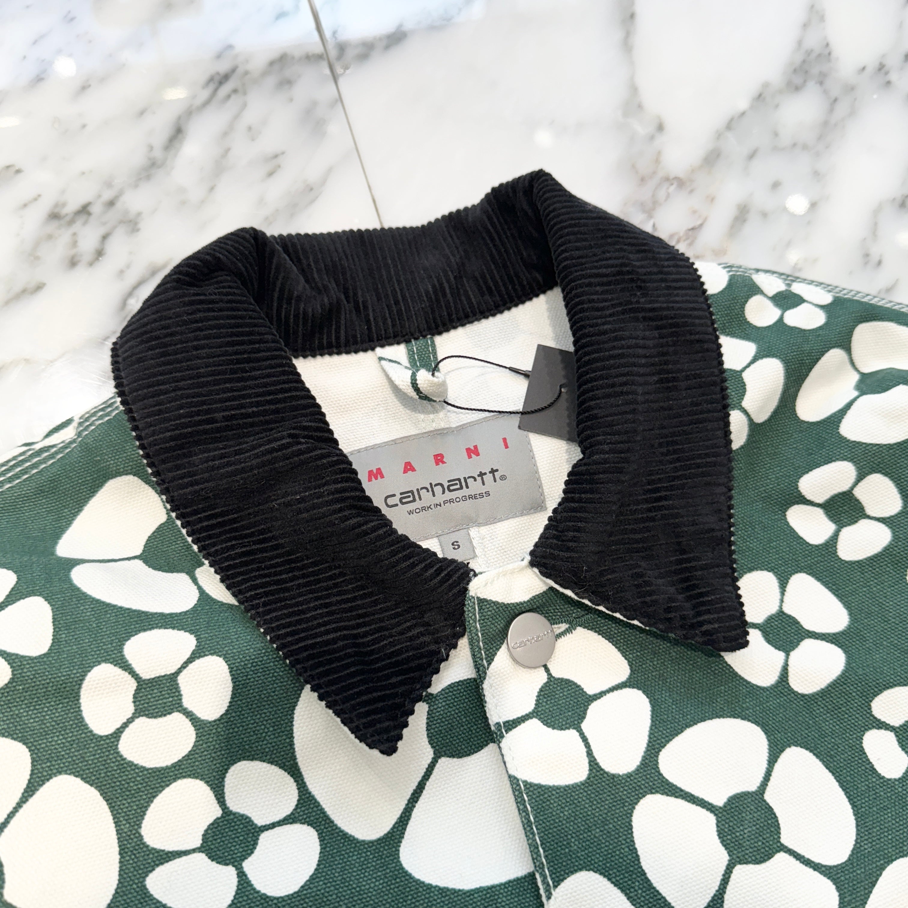 MARNI × Carhartt 2023SS WIP Edition Floral Denim Jacket GUMU031289UTX001 Size S マルニ × カーハート WIP エディション フローラル デニムジャケット サイズS