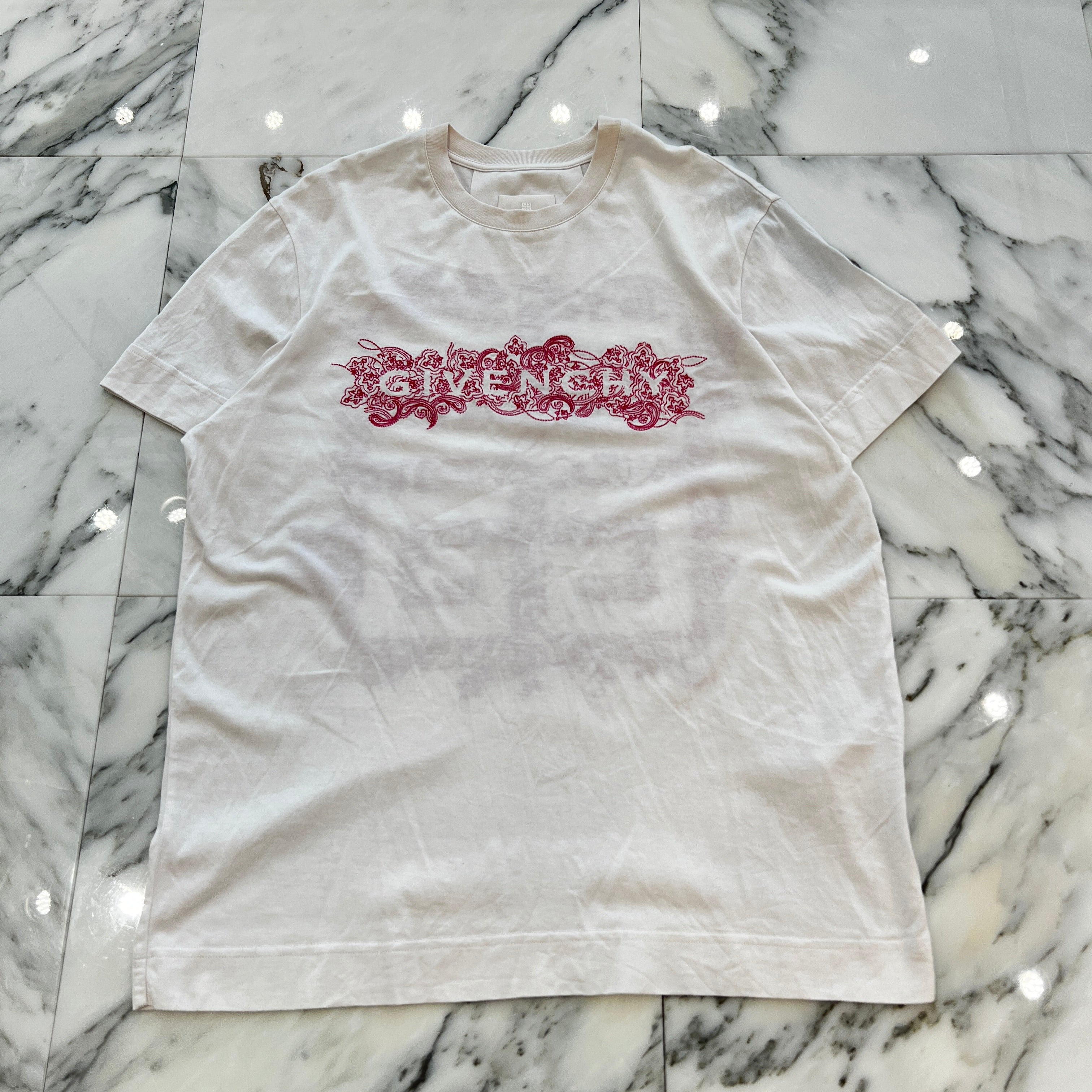 GIVENCHY 2022SS 4G Embroidered Logo Classic Fit Tee BW707Z3ZAB Size XS ジバンシー 4G 刺繍ロゴ クラシックフィット Tシャツ サイズXS