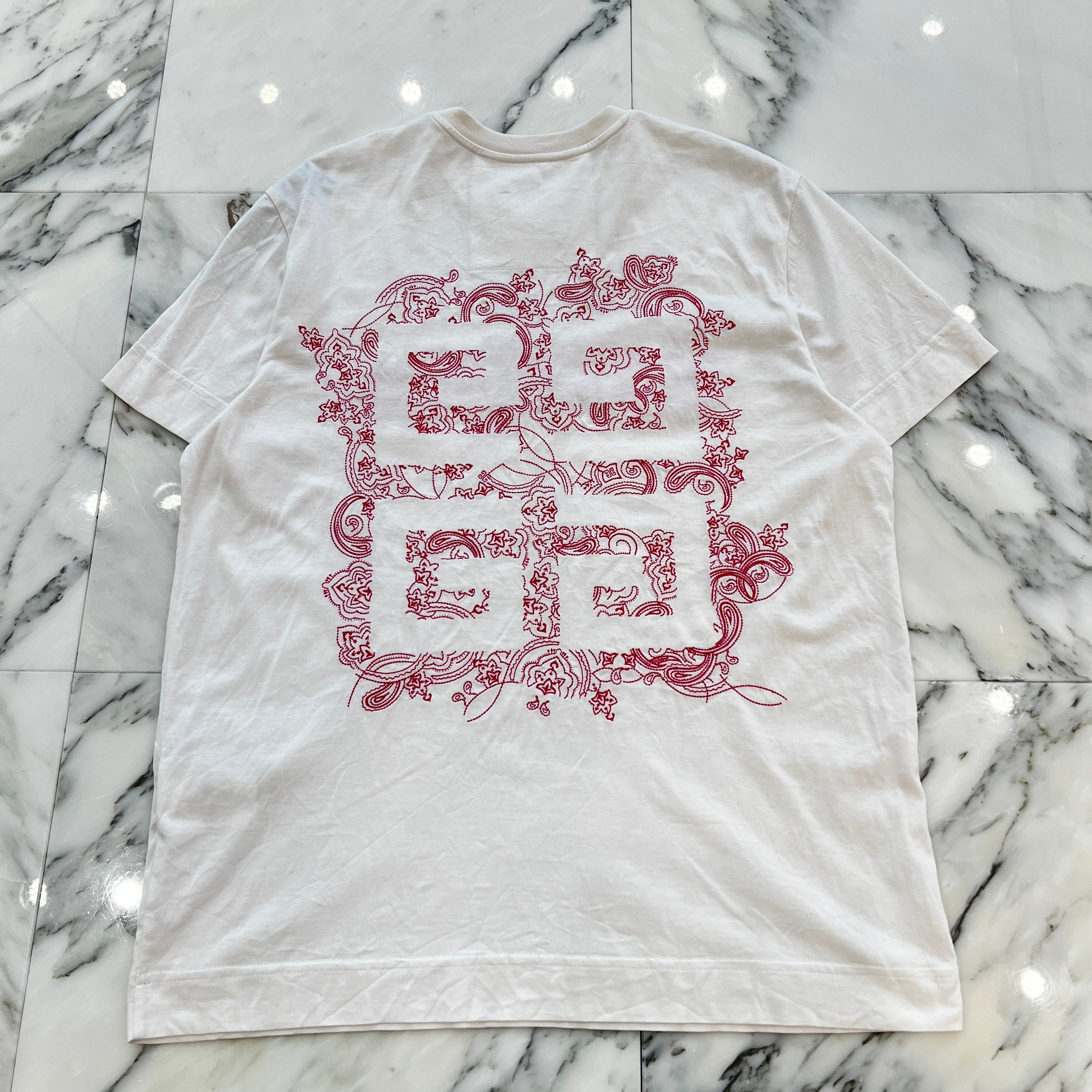 GIVENCHY 2022SS 4G Embroidered Logo Classic Fit Tee BW707Z3ZAB Size XS ジバンシー 4G 刺繍ロゴ クラシックフィット Tシャツ サイズXS