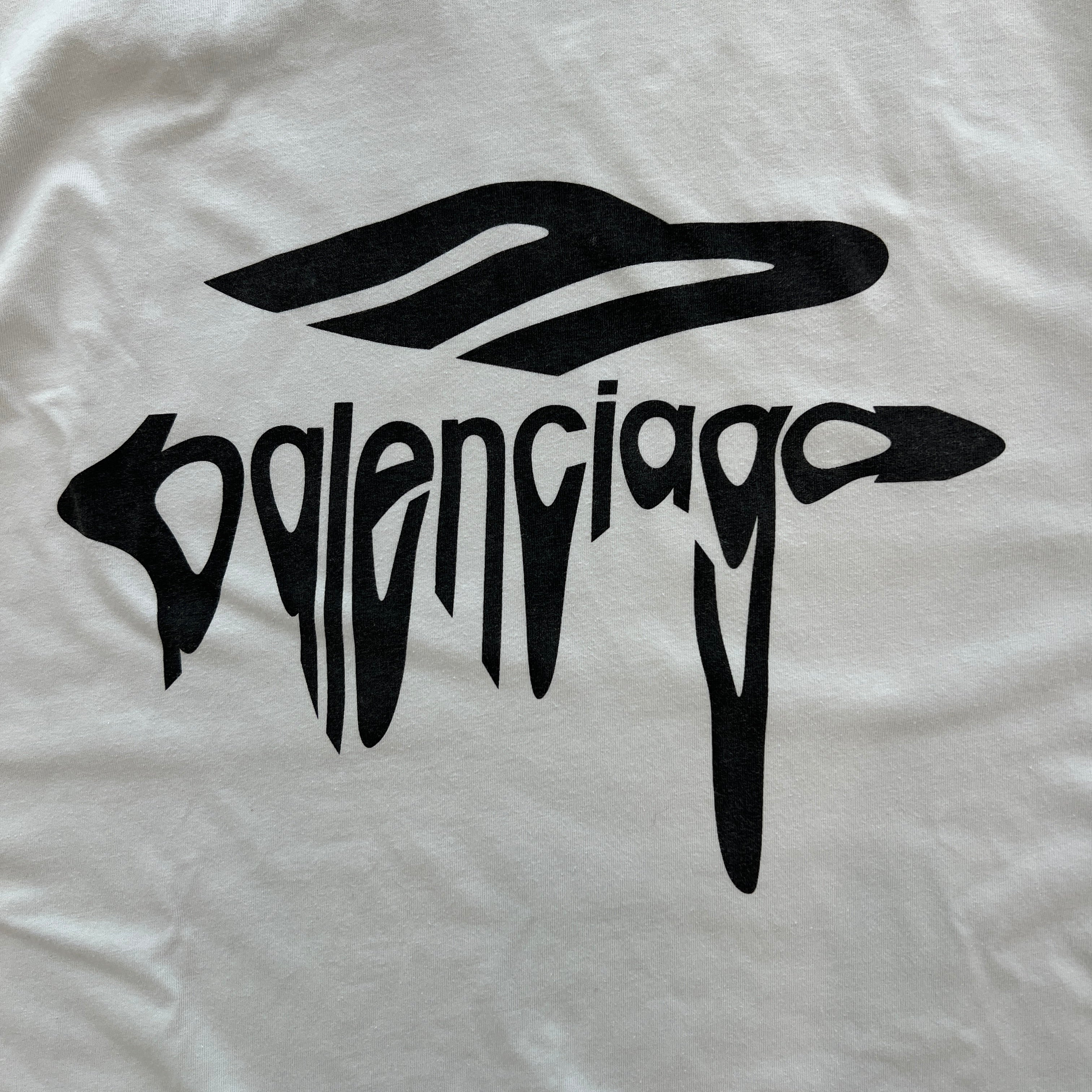 BALENCIAGA 2025SS 3B Liquefied Oversized Dirty Effect Tee Size L 787349 TRVS8 バレンシアガ 3B リキファイド オーバーサイズ ダーティーエフェクトTシャツ サイズL