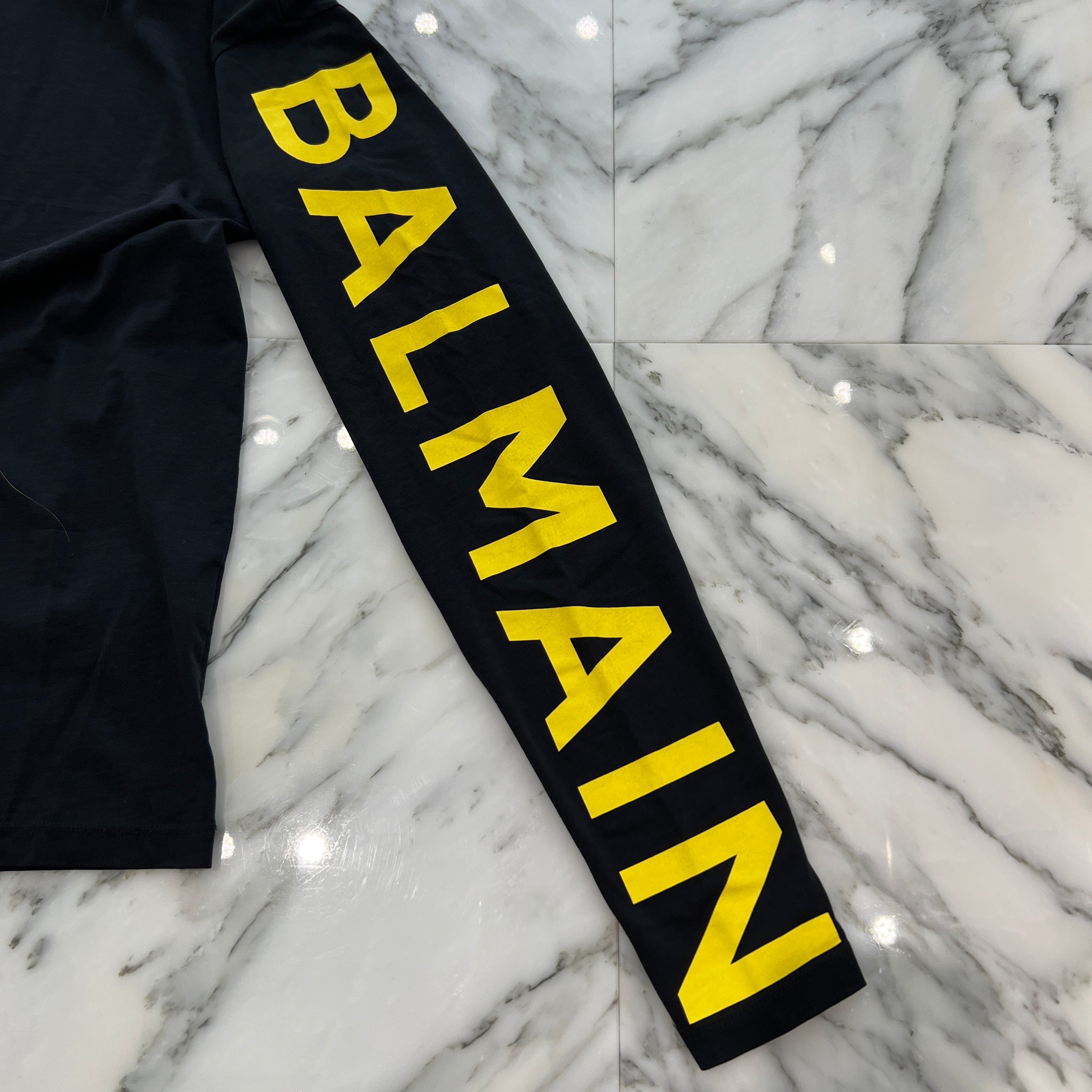 BALMAIN 2022AW Arm Big Logo Long Sleeve Tee Size XS YH2EK035 BB15 EFT バルマン アームビッグロゴロングスリーブTシャツ サイズXS