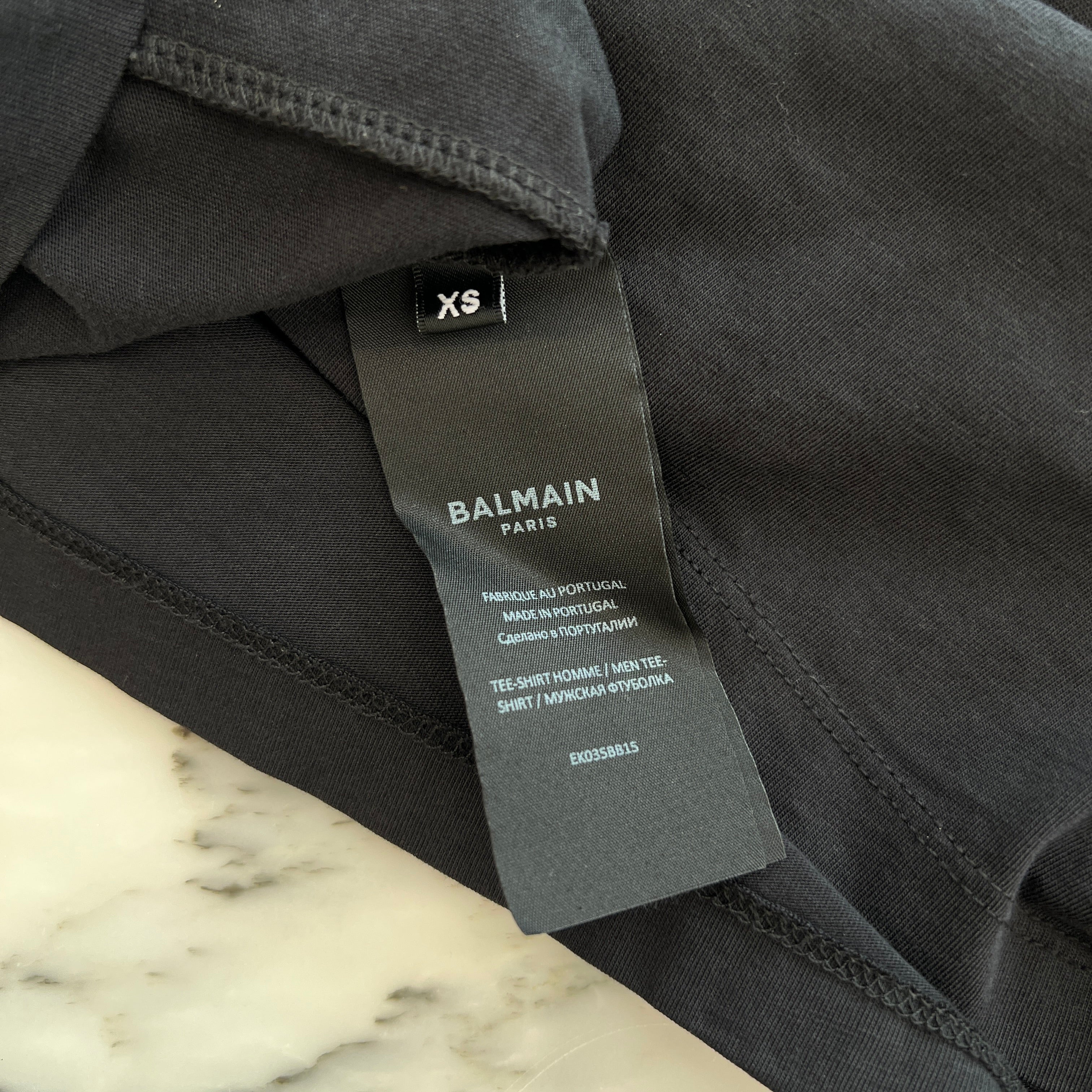 BALMAIN 2022AW Arm Big Logo Long Sleeve Tee Size XS YH2EK035 BB15 EFT バルマン アームビッグロゴロングスリーブTシャツ サイズXS