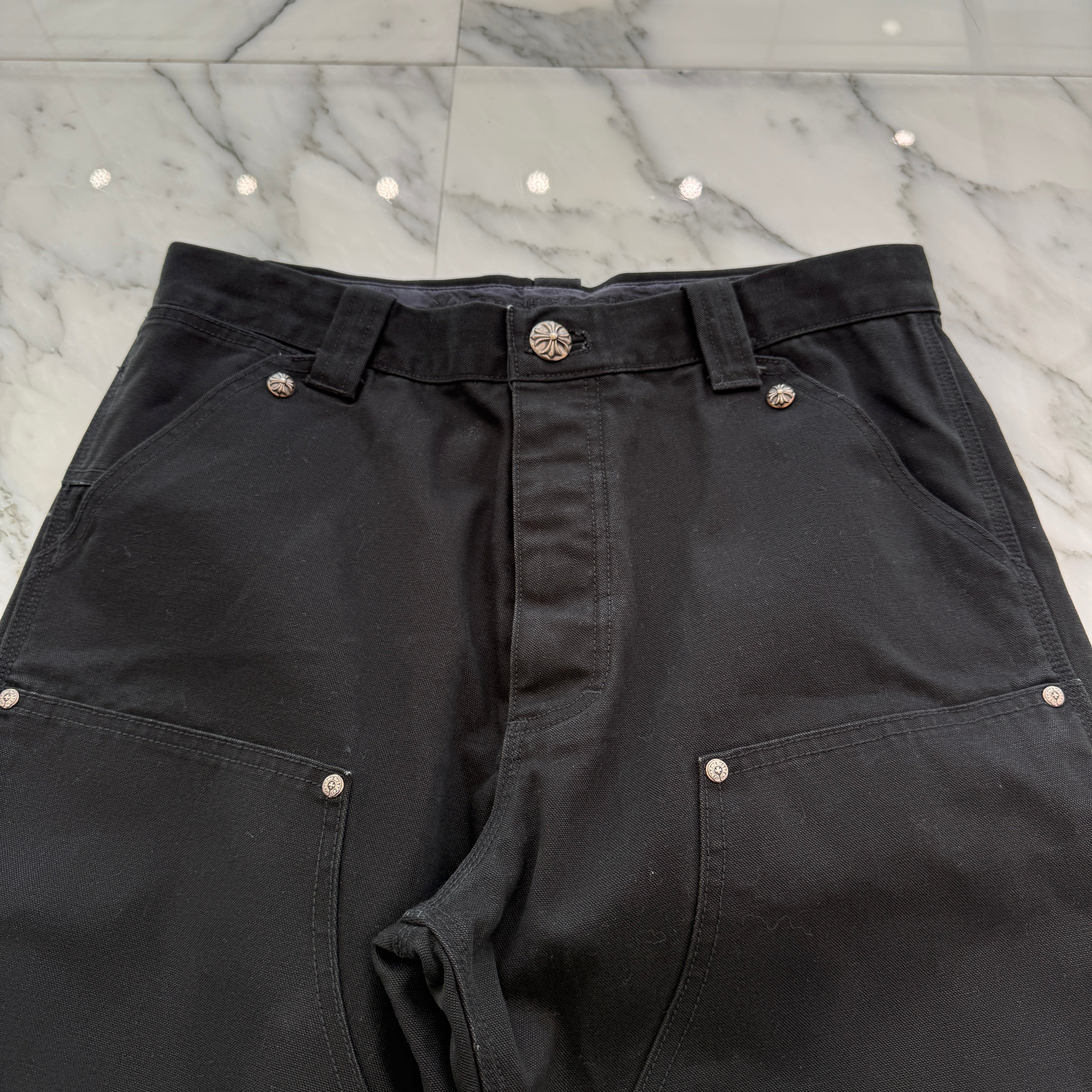 CHROME HEARTS Carpenter Cross Ball Button Denim Pants Size 32 クロムハーツ カーペンター クロスボールボタン デニムパンツ サイズ32