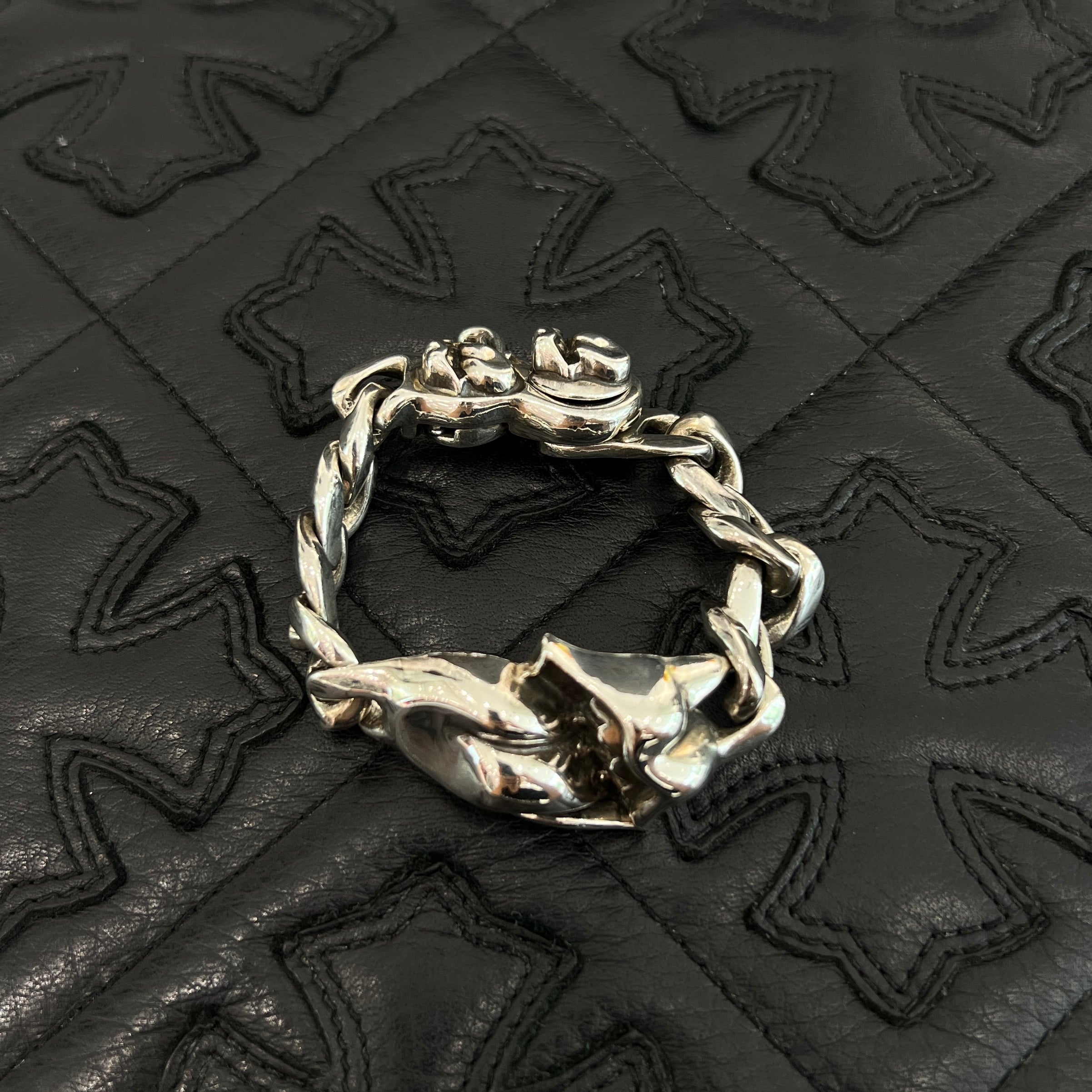 CHROME HEARTS × Rolling Stones Lip & Tongue Classic Chain Clip Bracelet クロムハーツ×ローリングストーンズ リップ＆タン クラシックチェーンクリップブレスレット