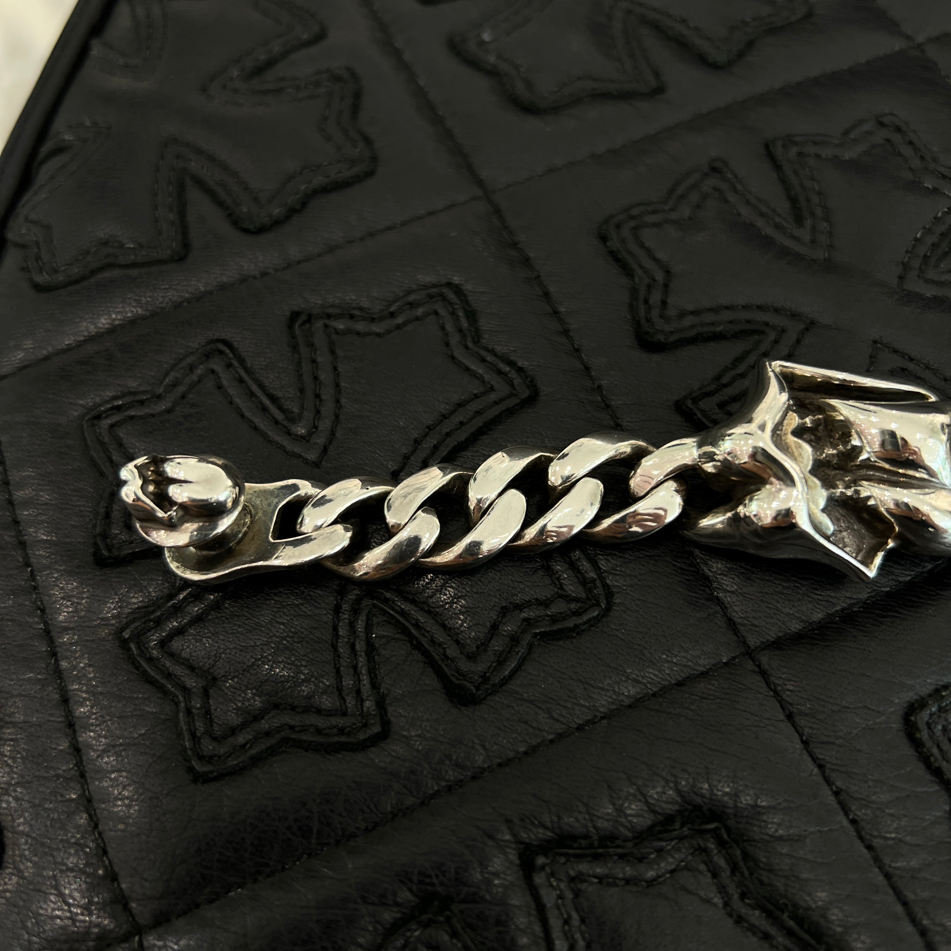 CHROME HEARTS × Rolling Stones Lip & Tongue Classic Chain Clip Bracelet クロムハーツ×ローリングストーンズ リップ＆タン クラシックチェーンクリップブレスレット