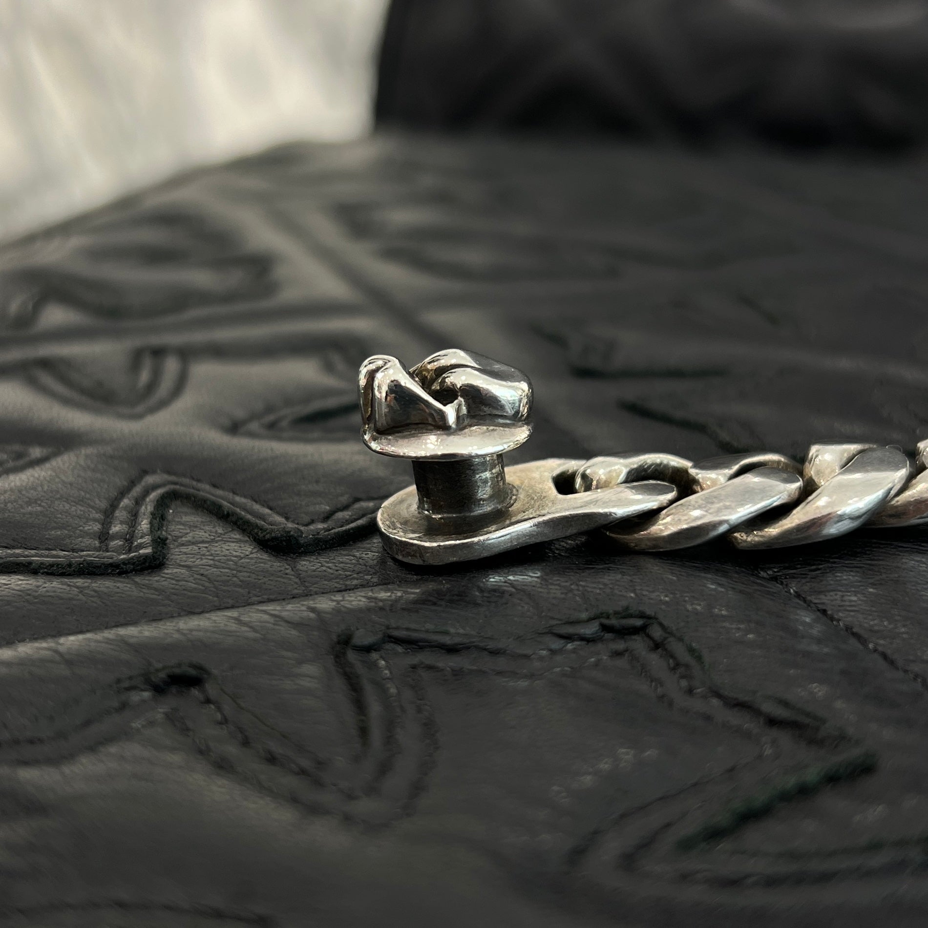 CHROME HEARTS × Rolling Stones Lip & Tongue Classic Chain Clip Bracelet クロムハーツ×ローリングストーンズ リップ＆タン クラシックチェーンクリップブレスレット