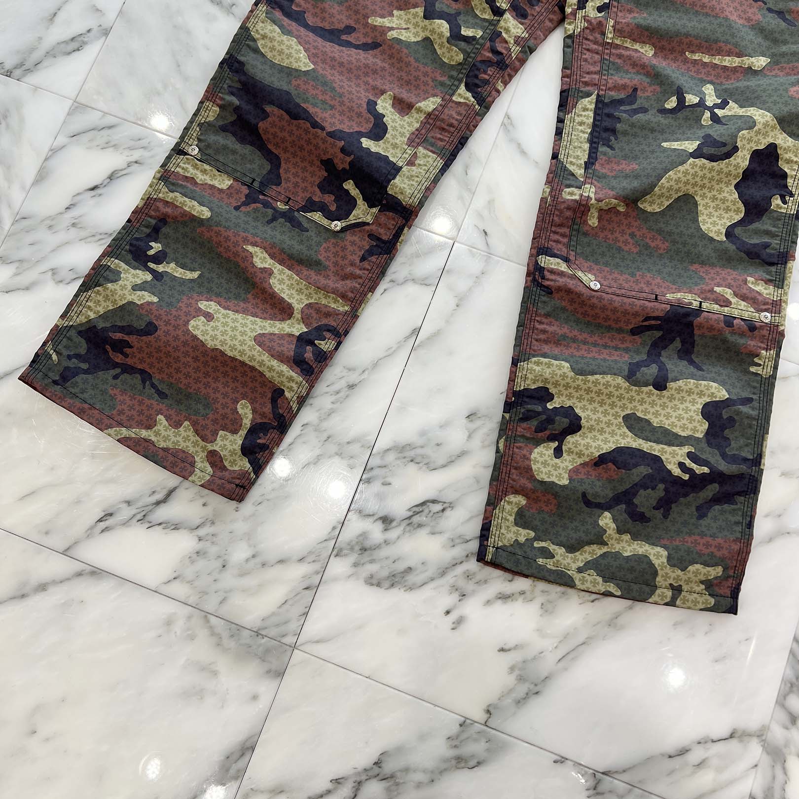 CHROME HEARTS Carpenter Cross Ball Button Camo Pants Size 30 クロムハーツ カーペンター クロスボールボタン カモパンツ サイズ30