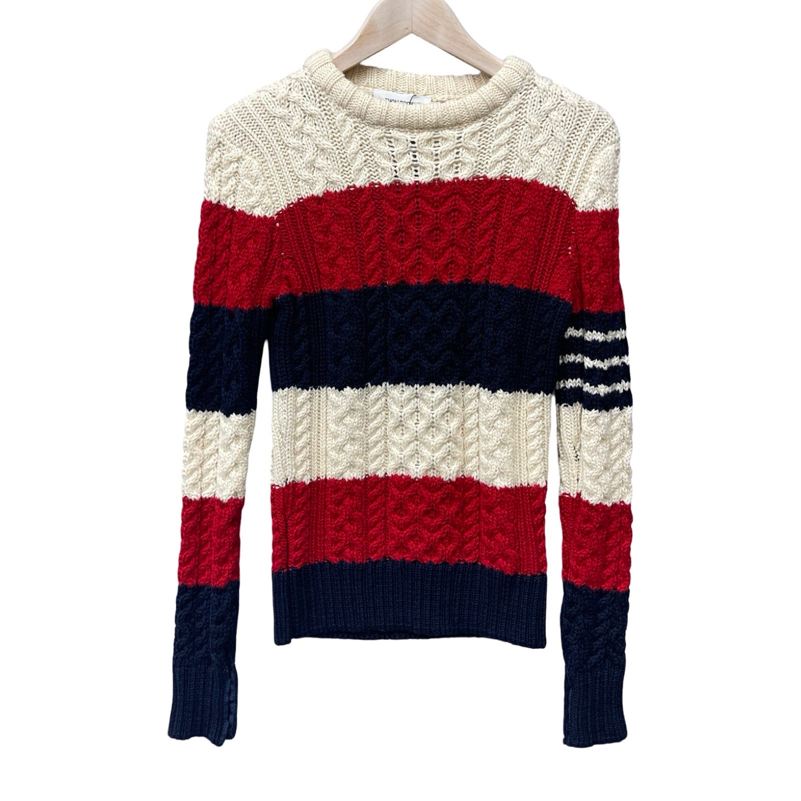 THOM BROWNE 2019AW Trico Roll Knit Sweater FKA020A00012 A1153CB0880 Size 42