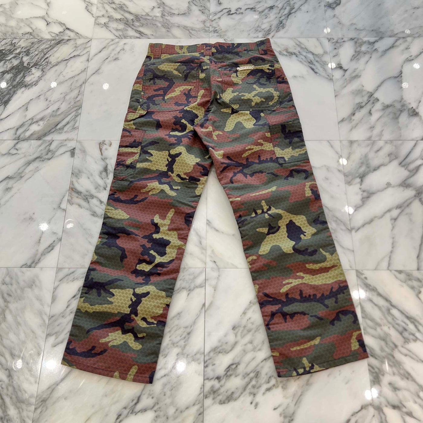 CHROME HEARTS Carpenter Cross Ball Button Camo Pants Size 30 