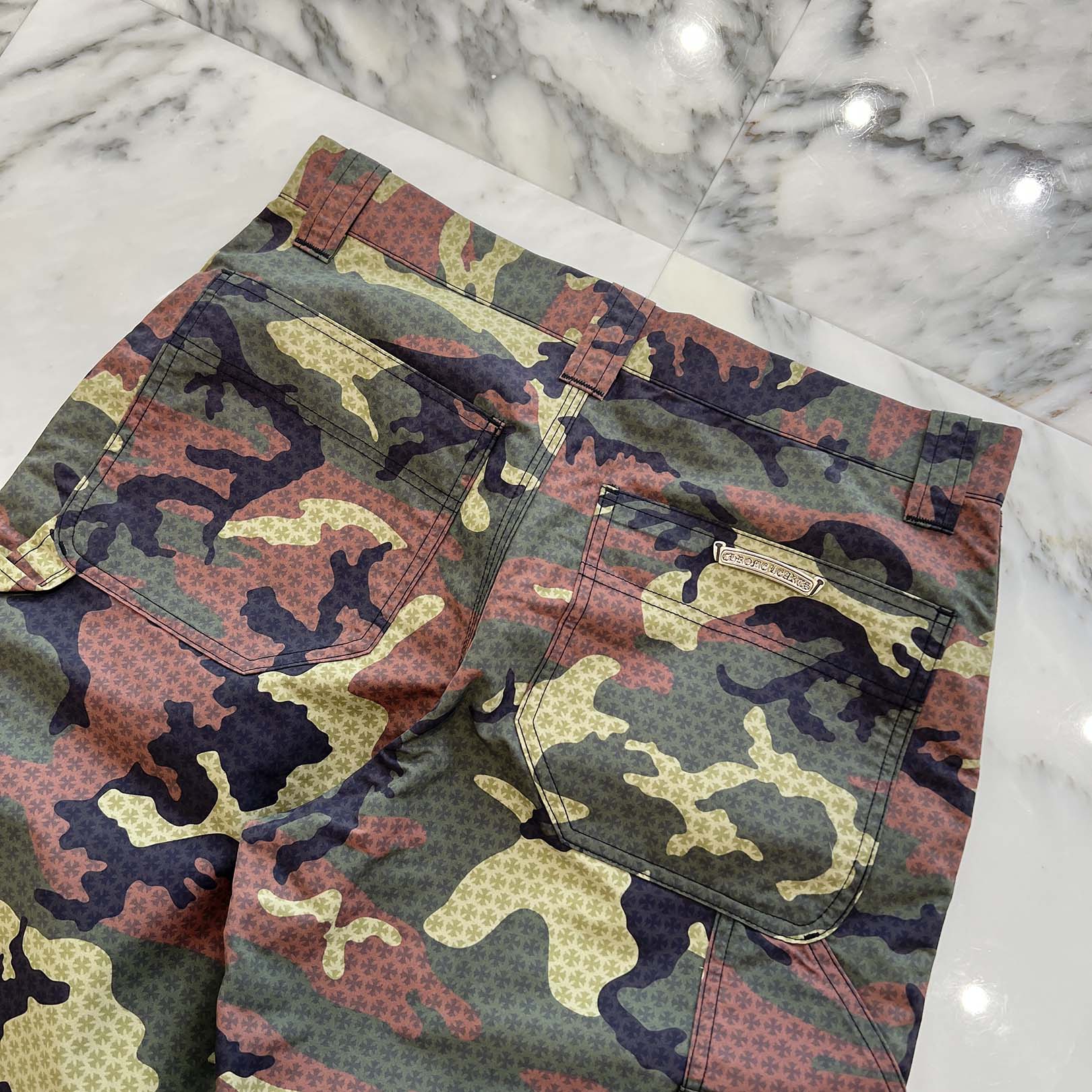 CHROME HEARTS Carpenter Cross Ball Button Camo Pants Size 30 クロムハーツ カーペンター クロスボールボタン カモパンツ サイズ30