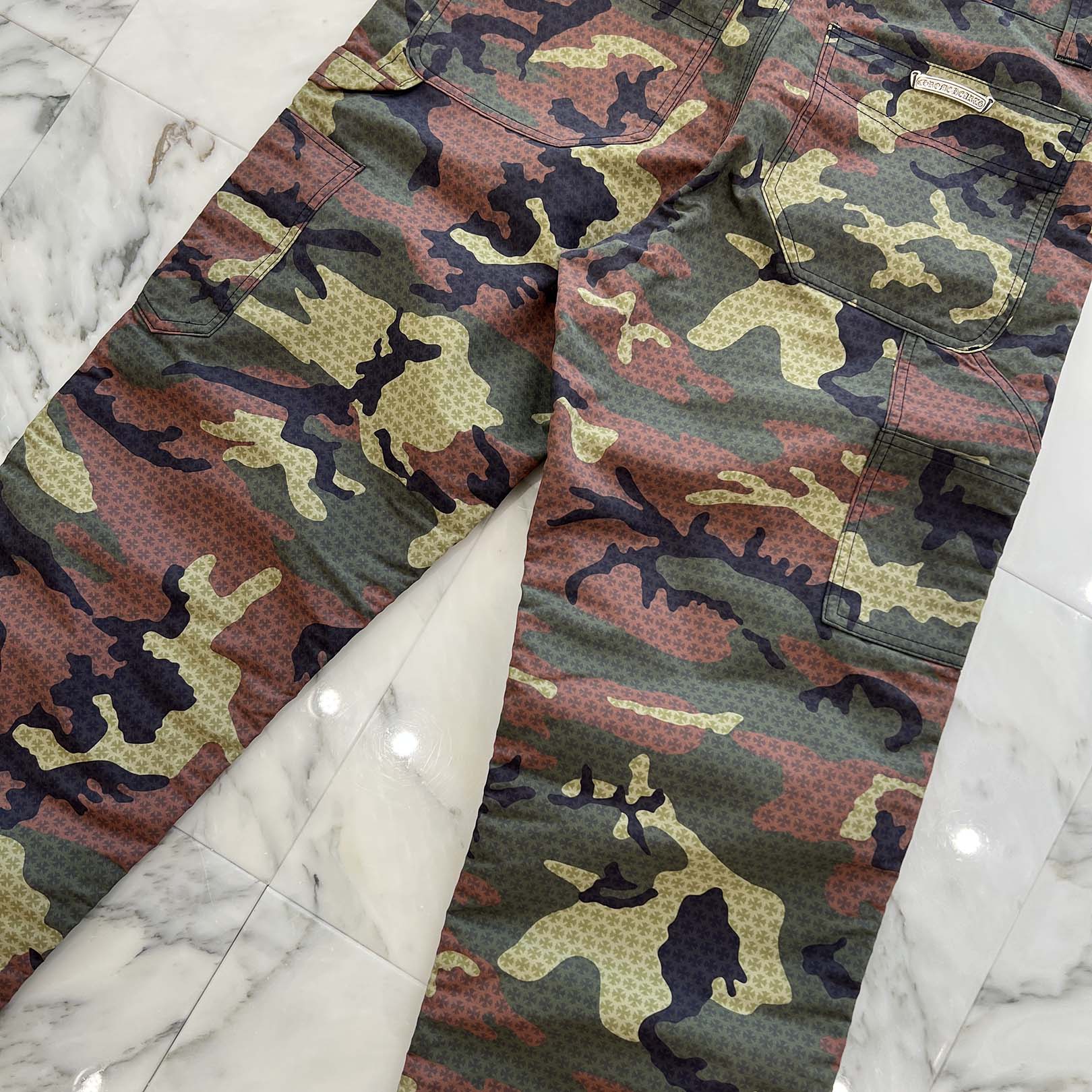 CHROME HEARTS Carpenter Cross Ball Button Camo Pants Size 30 クロムハーツ カーペンター クロスボールボタン カモパンツ サイズ30